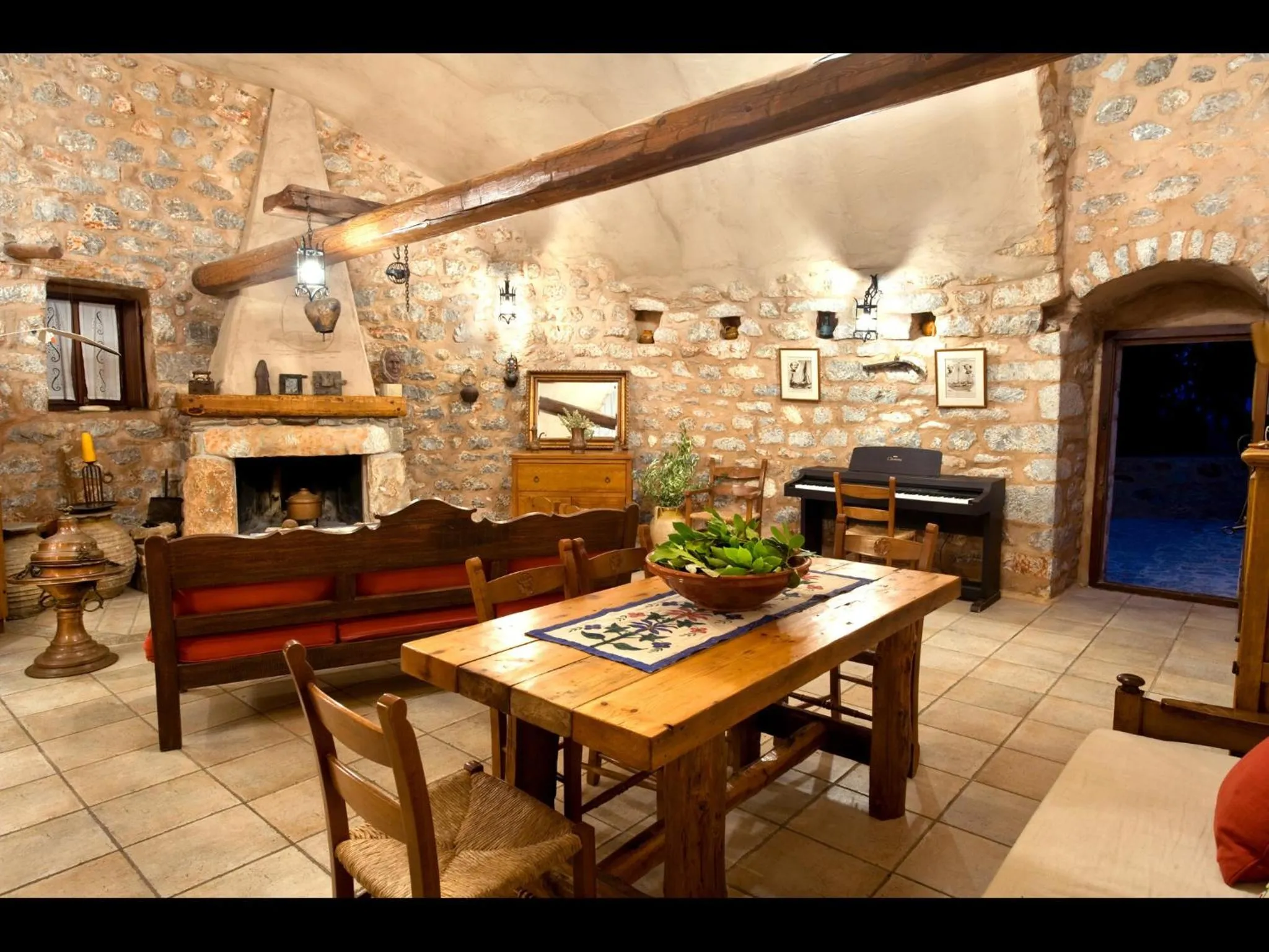 Living room in Arapakis Historic Castle