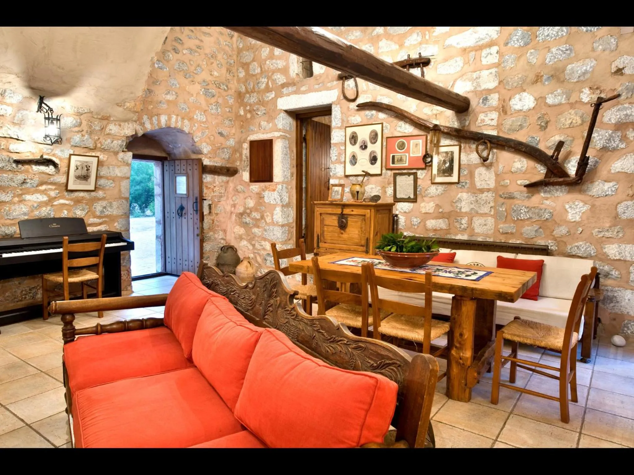 Living room in Arapakis Historic Castle