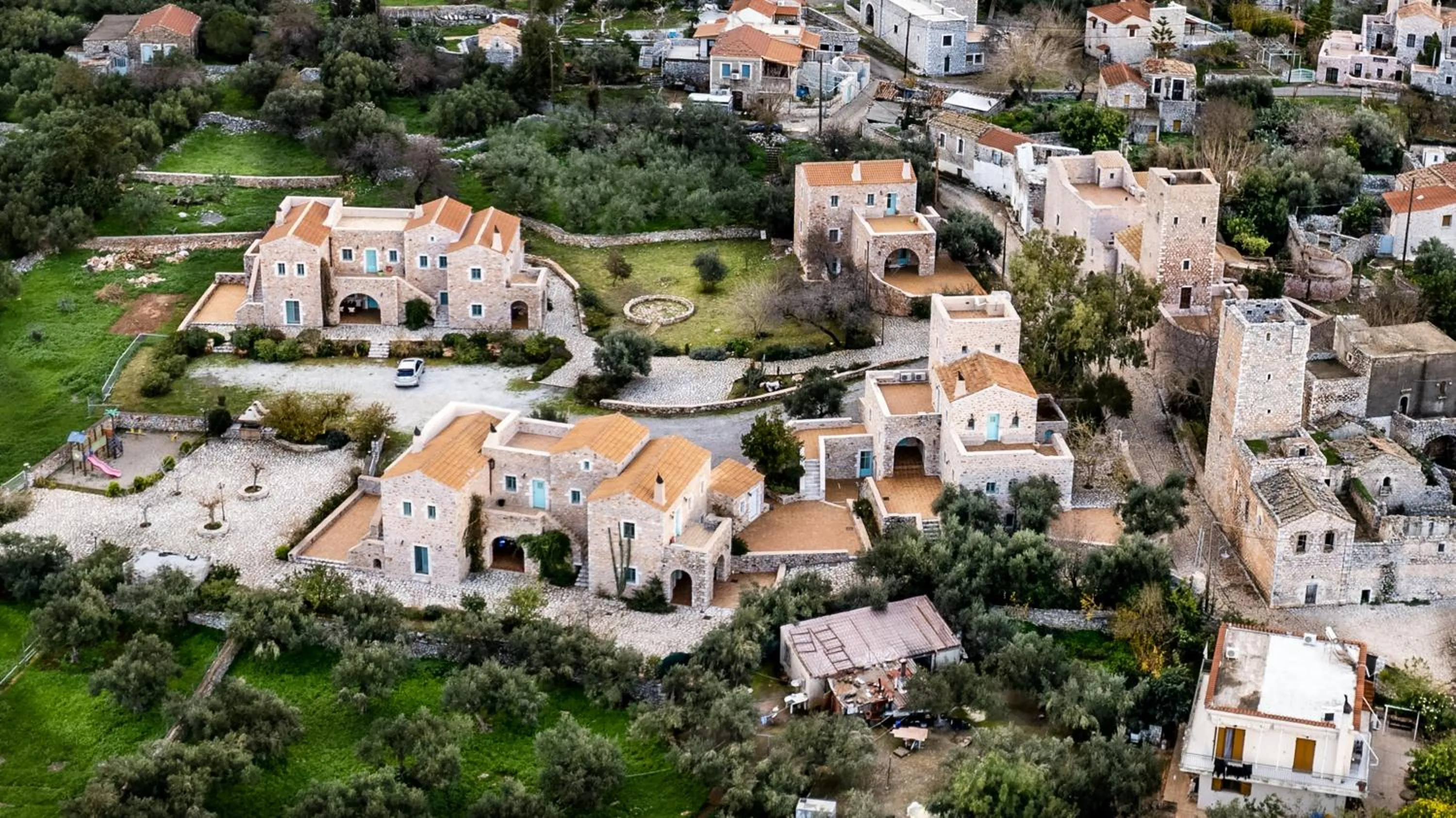 Bird's eye view in Arapakis Historic Castle