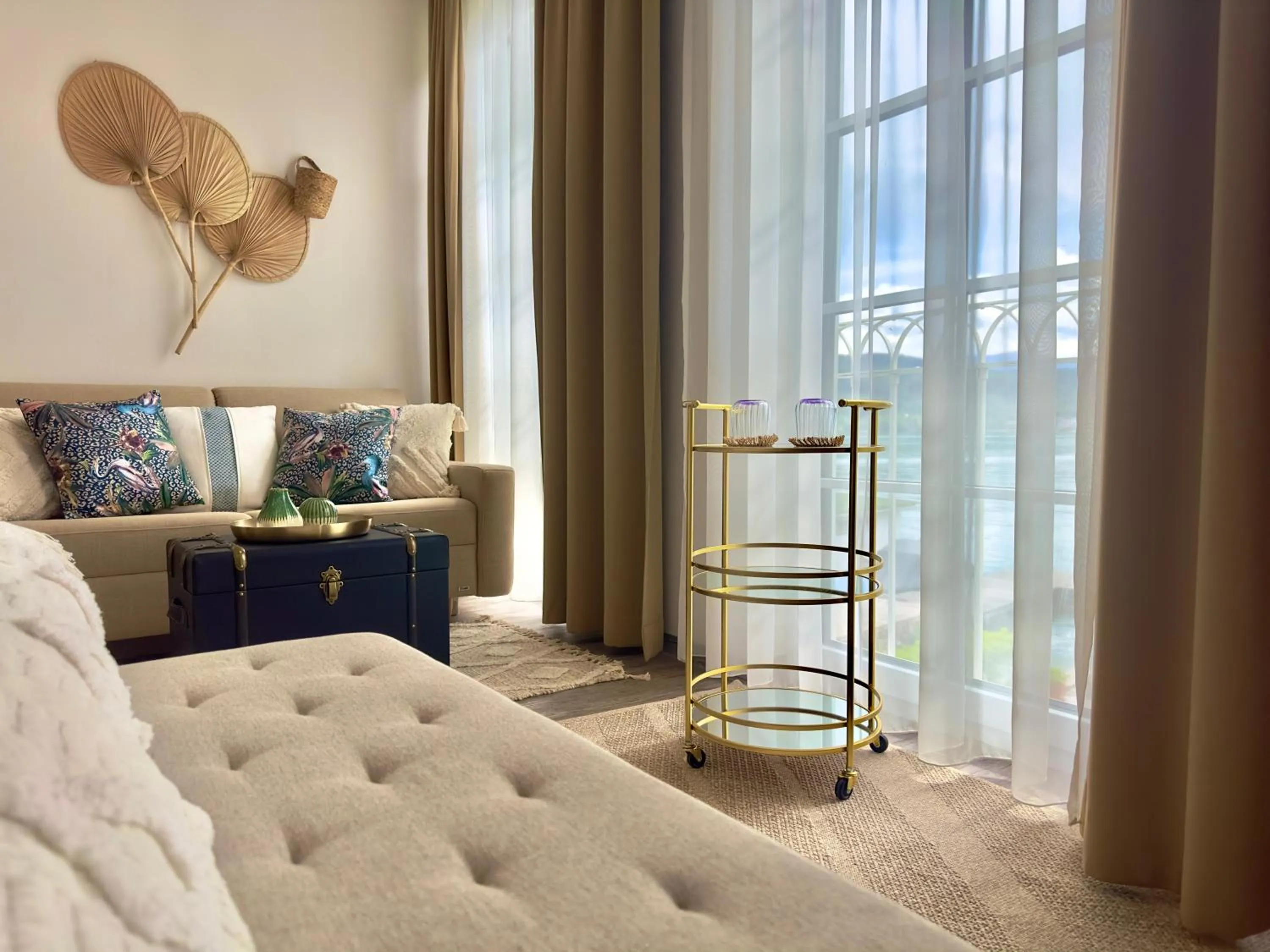 View (from property/room), Bed in Strandhotel Kärntnerhof