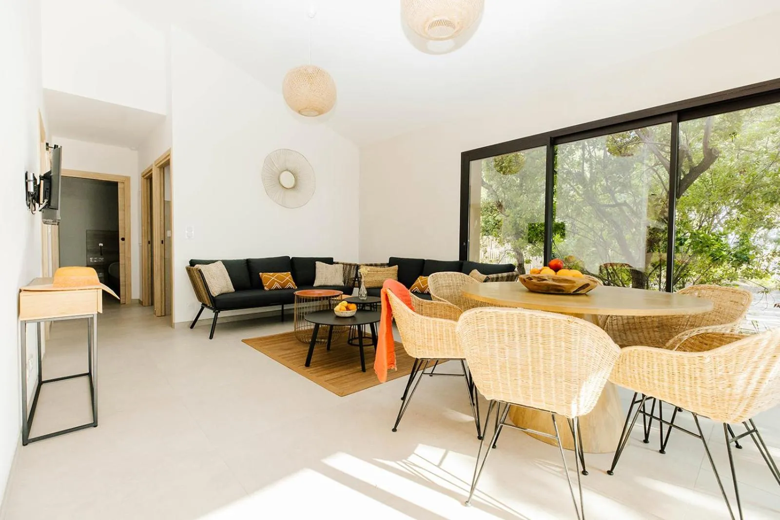 Living room in BAGHEERA Village Naturiste