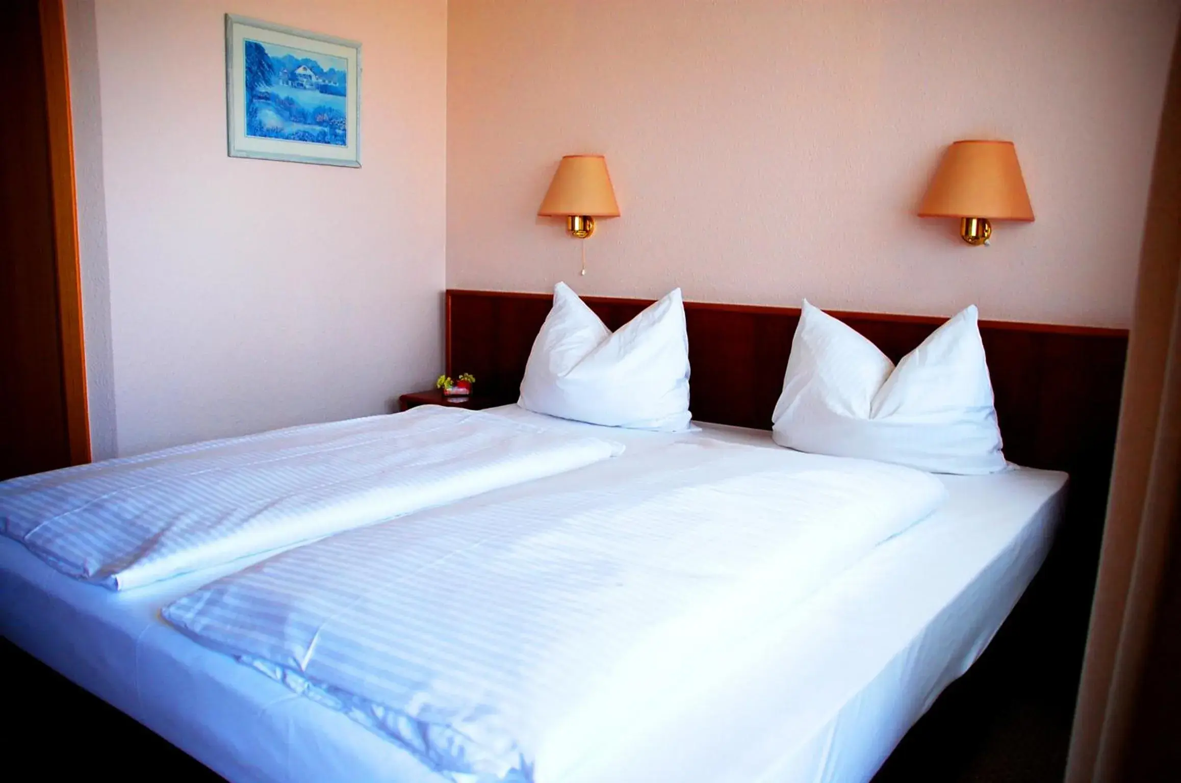 Bed in Hotel Ziegenkrug Rostocker Tor Bed in Hotel Ziegenkrug Rostocker Tor