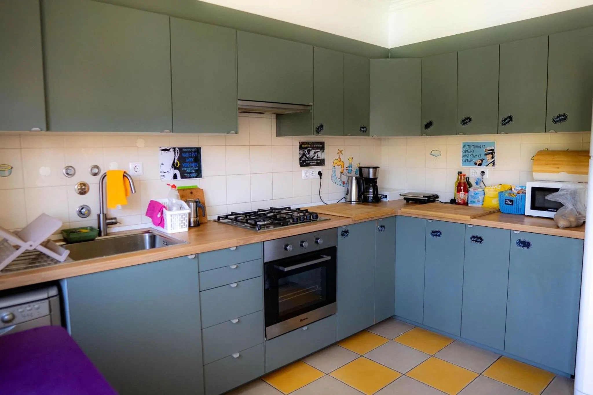 Communal kitchen in Captain's Log House