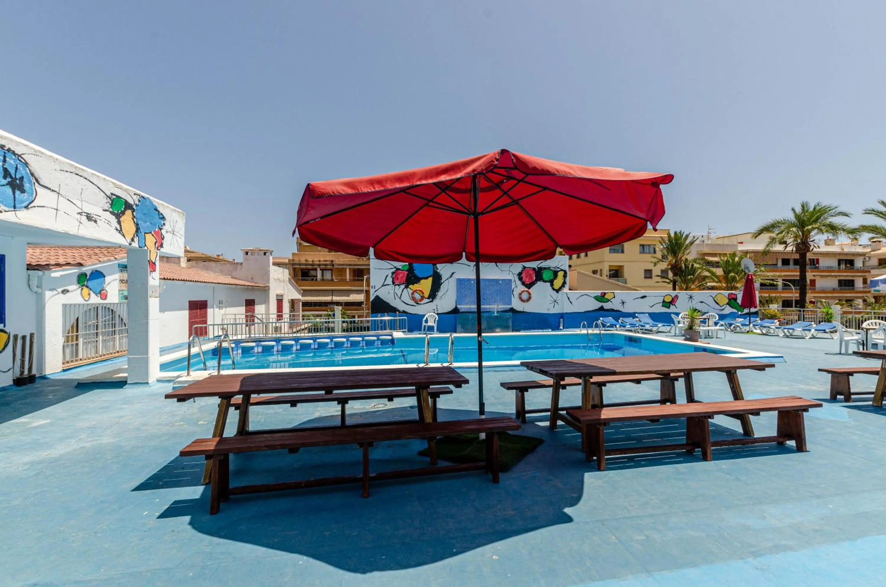 Swimming pool in Hostal Gami Adults Only