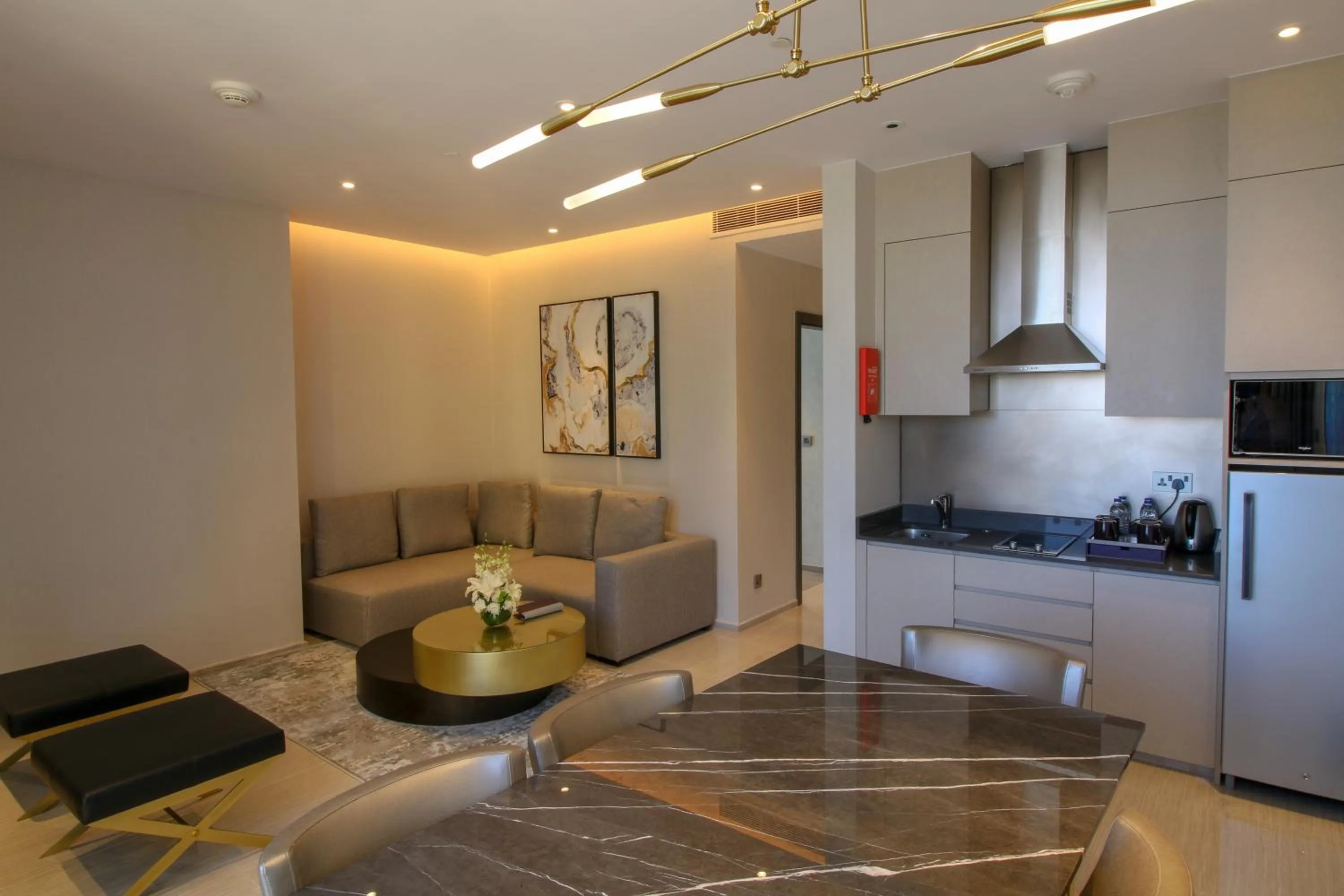 Kitchen or kitchenette in Views Hotel & Residences - Emaar King Abdullah Economic City