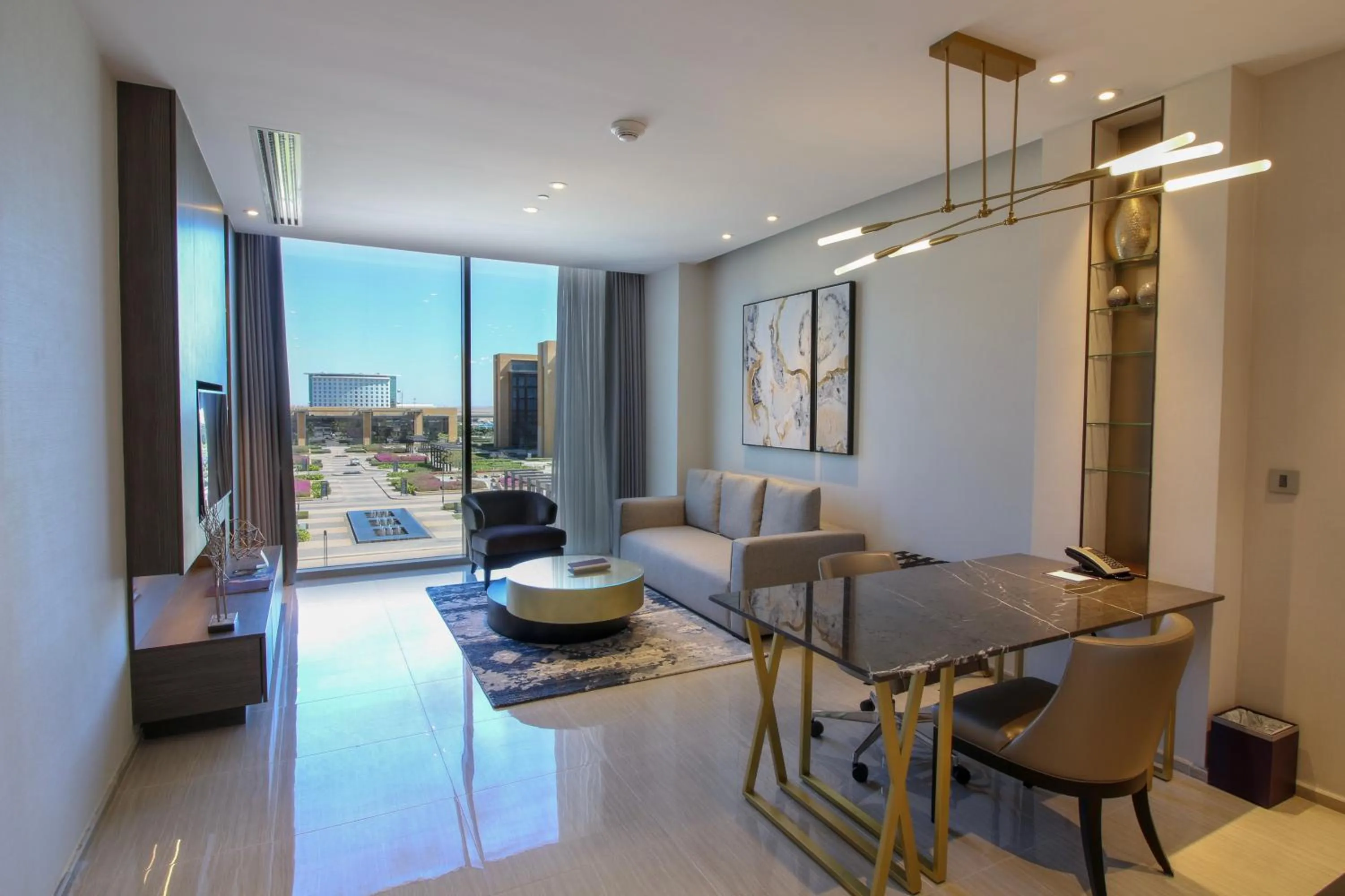 Living room in Views Hotel & Residences - Emaar King Abdullah Economic City