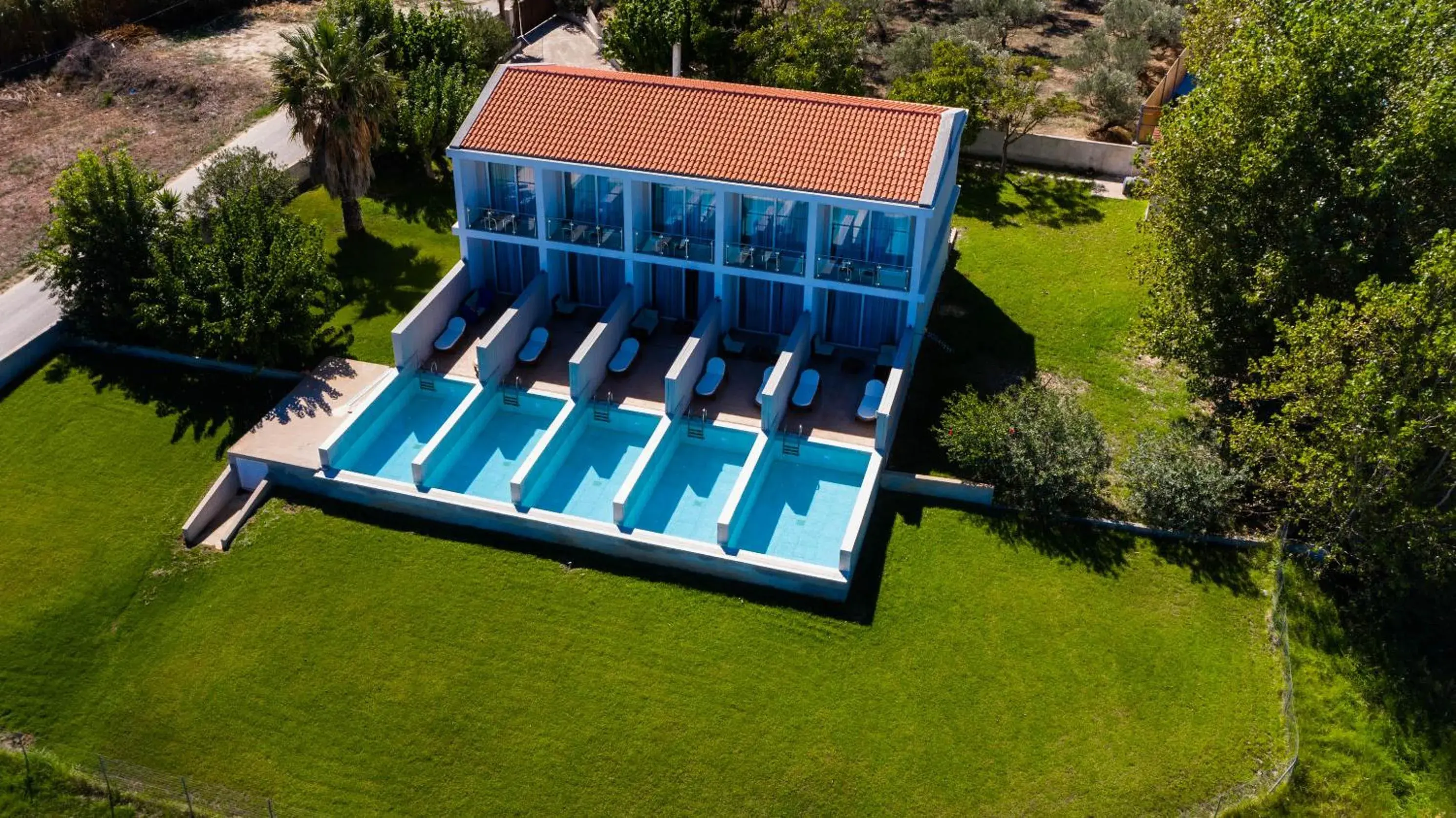 Bird's eye view in Belussi Beach Hotel & Suites Bird's eye view in Belussi Beach Hotel & Suites