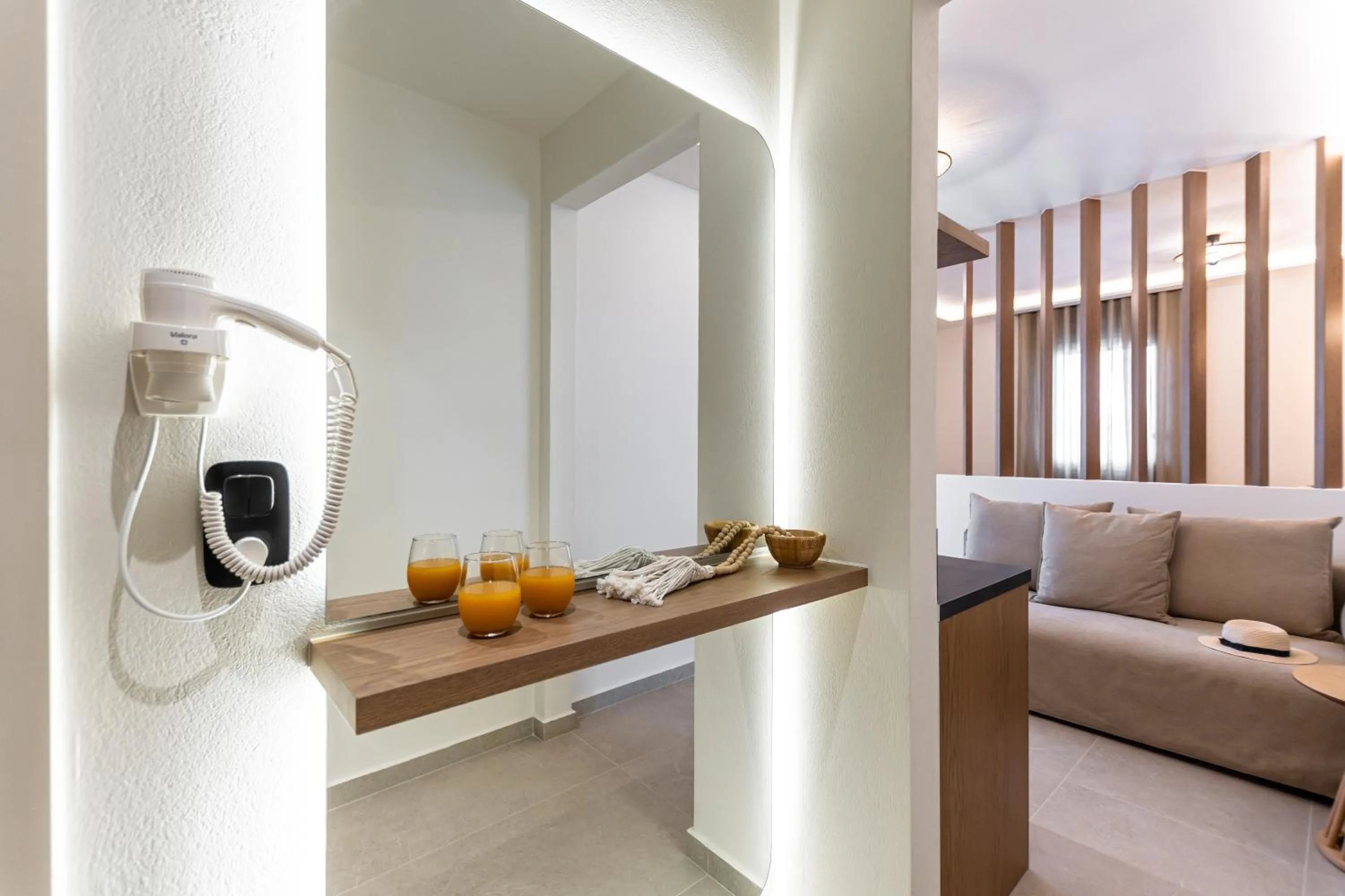 Seating area in Perla Hotel