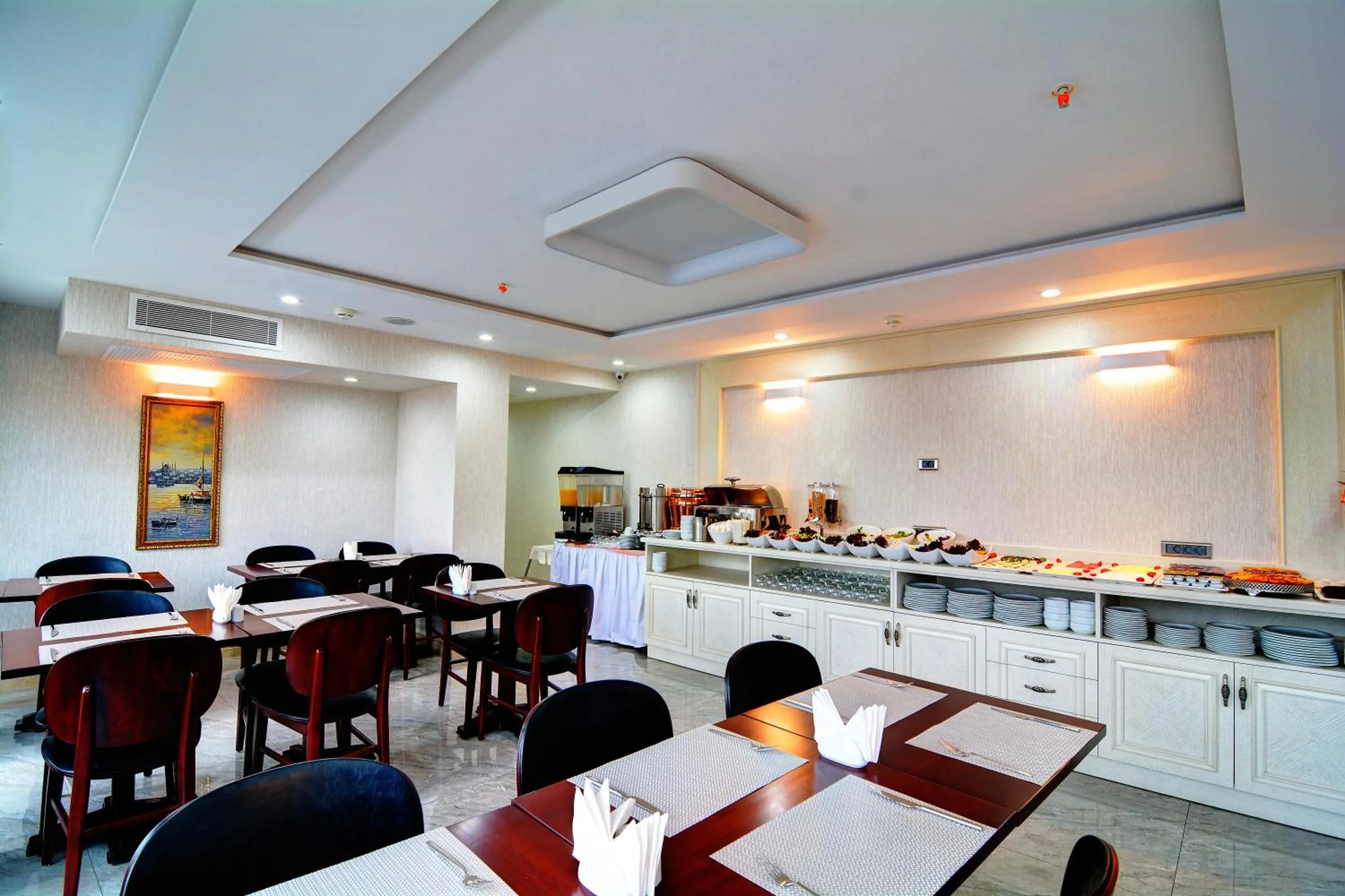 Buffet breakfast in Novelty Hotel