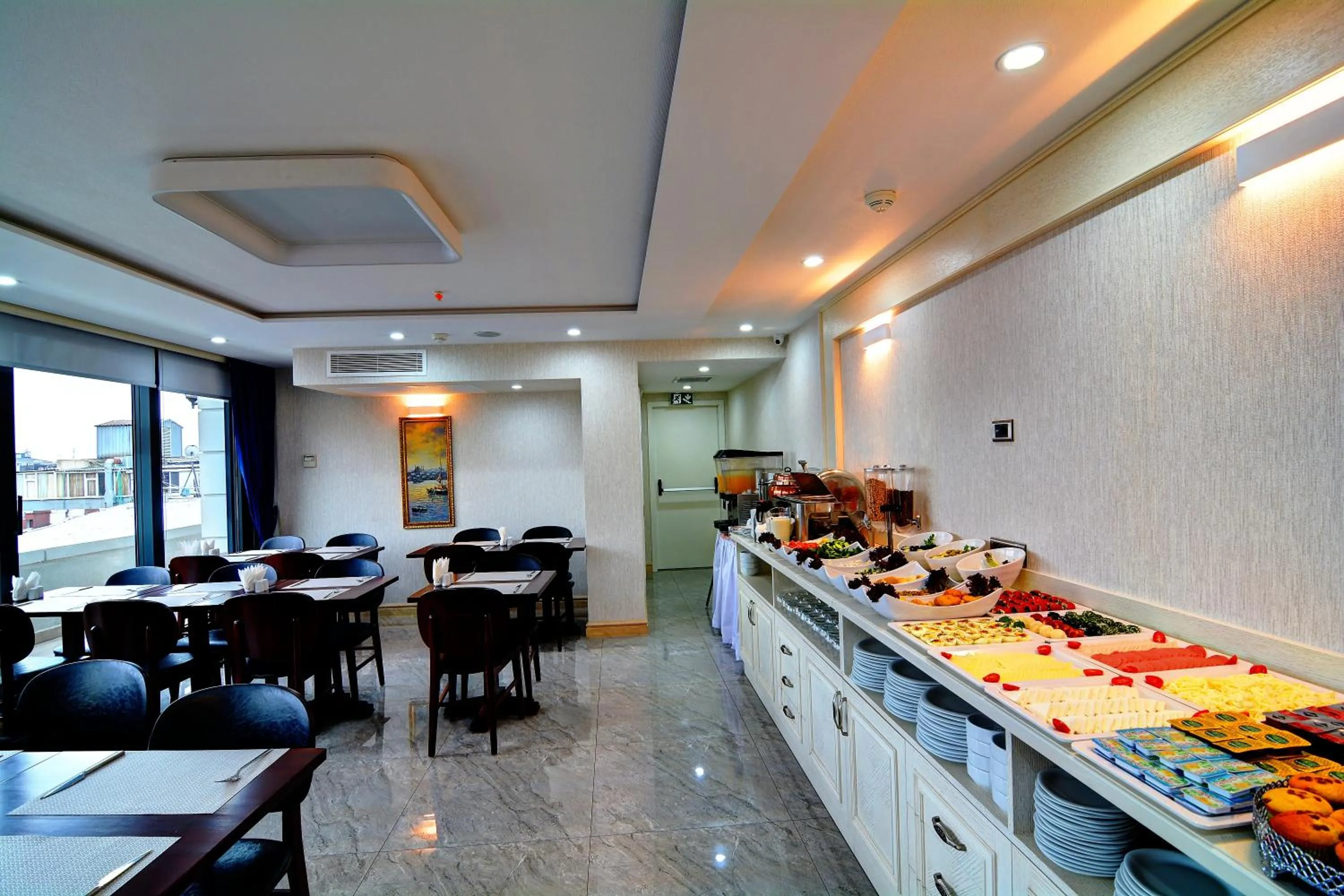 Buffet breakfast in Novelty Hotel