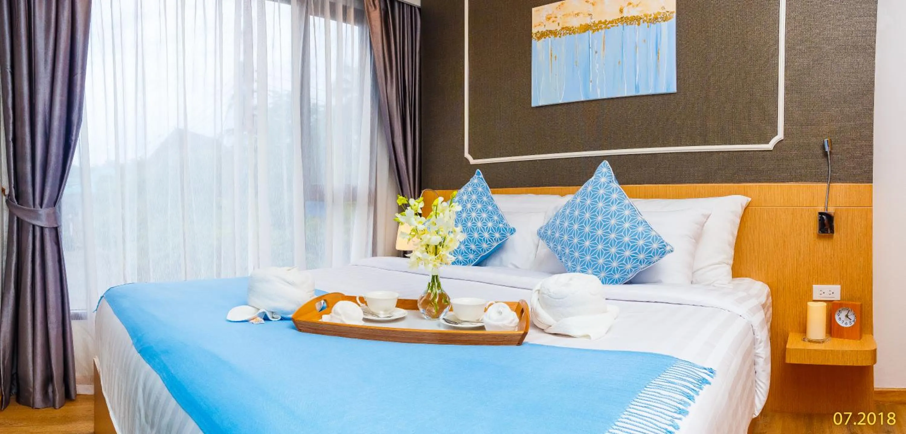 Bed in The Aristo Beach by Holy Cow, studio, without kitchen, construction view