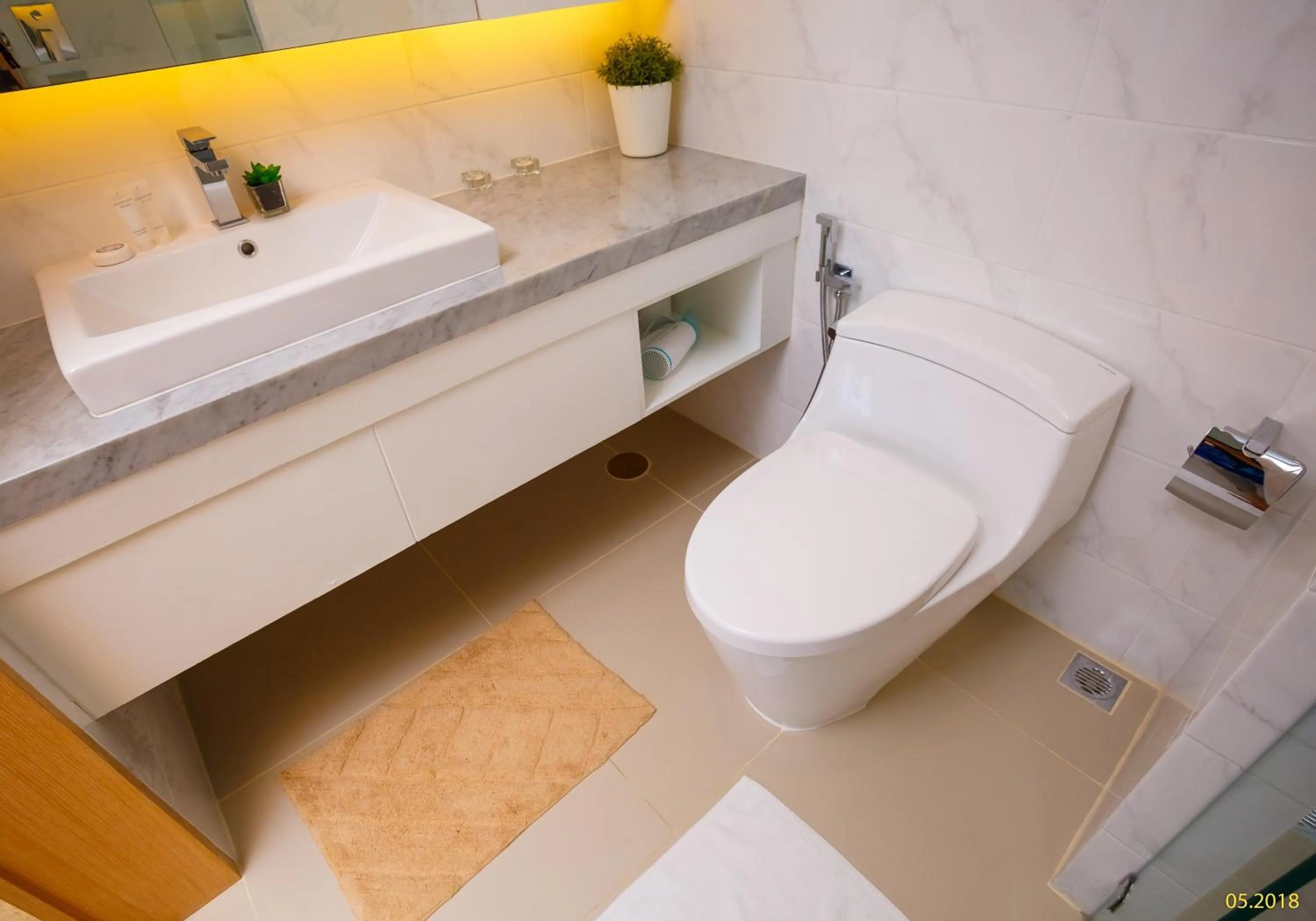 Bathroom in The Aristo Beach by Holy Cow, studio, without kitchen, construction view