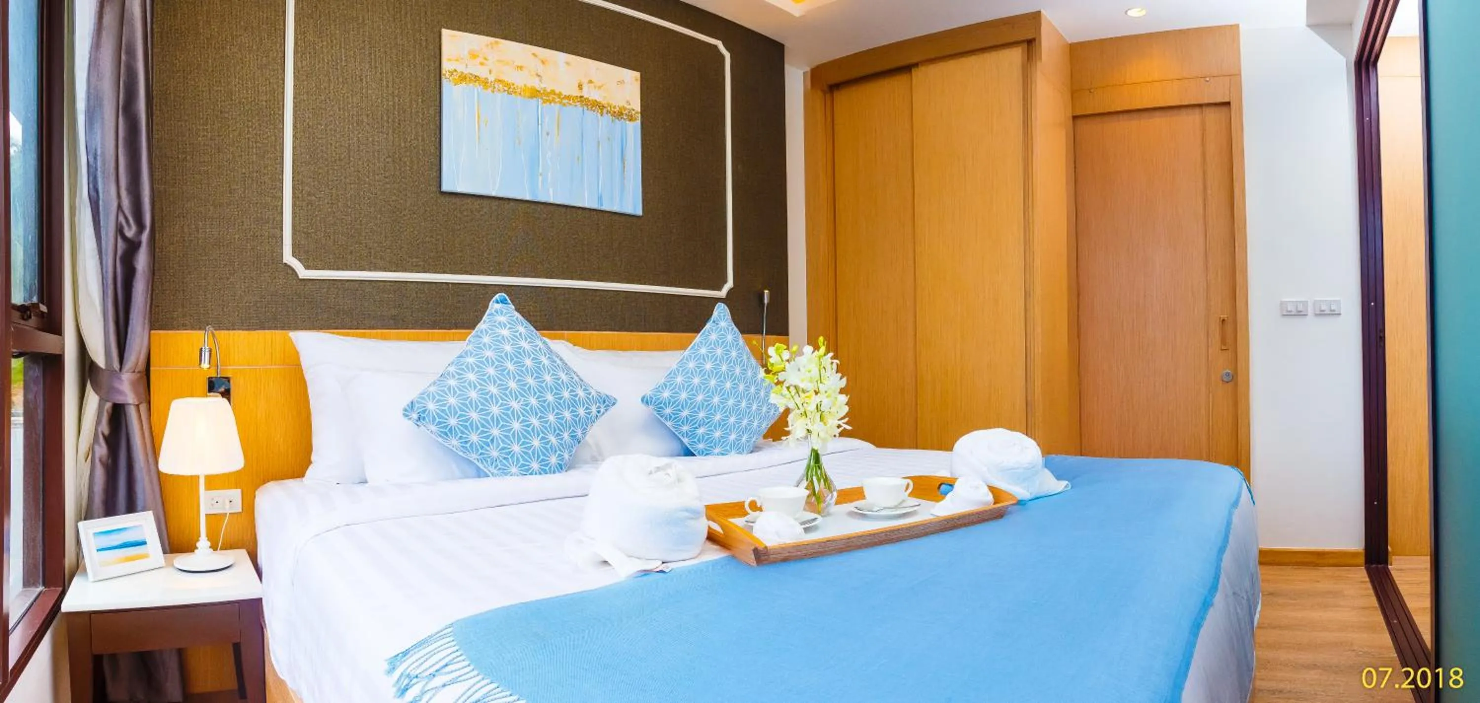 Bed in The Aristo Beach by Holy Cow, studio, without kitchen, construction view