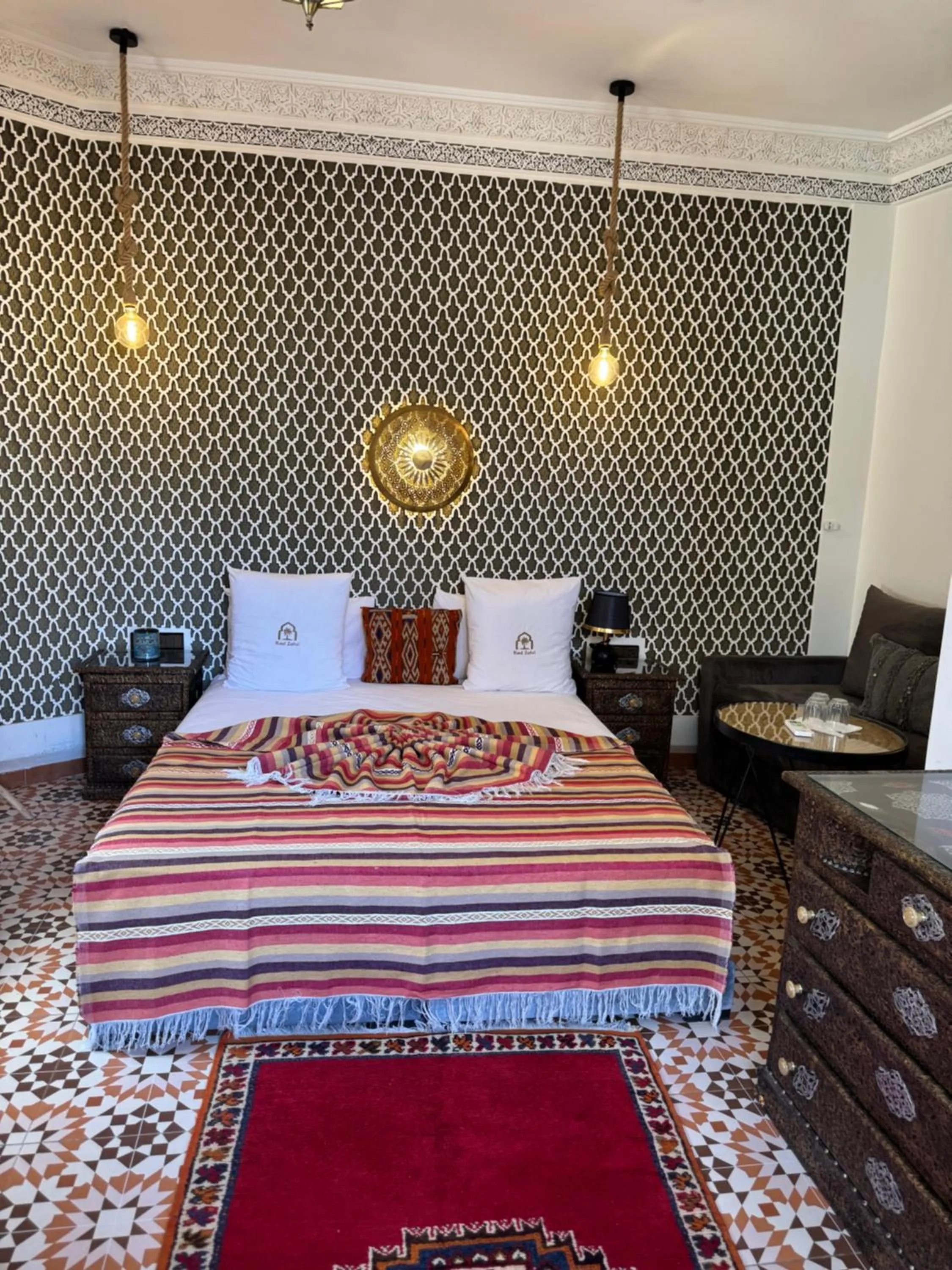 Bed in Riad Zahri