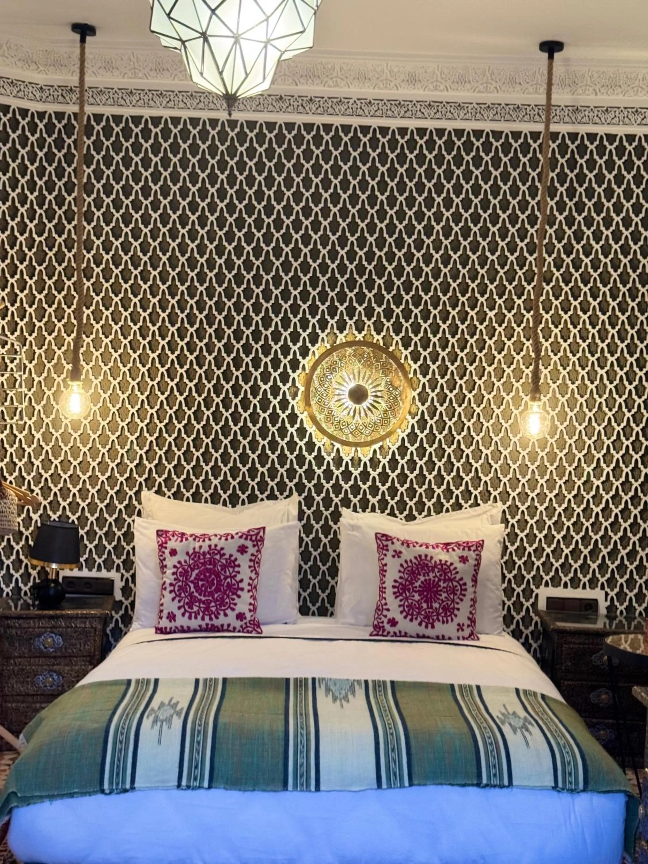 Bed in Riad Zahri
