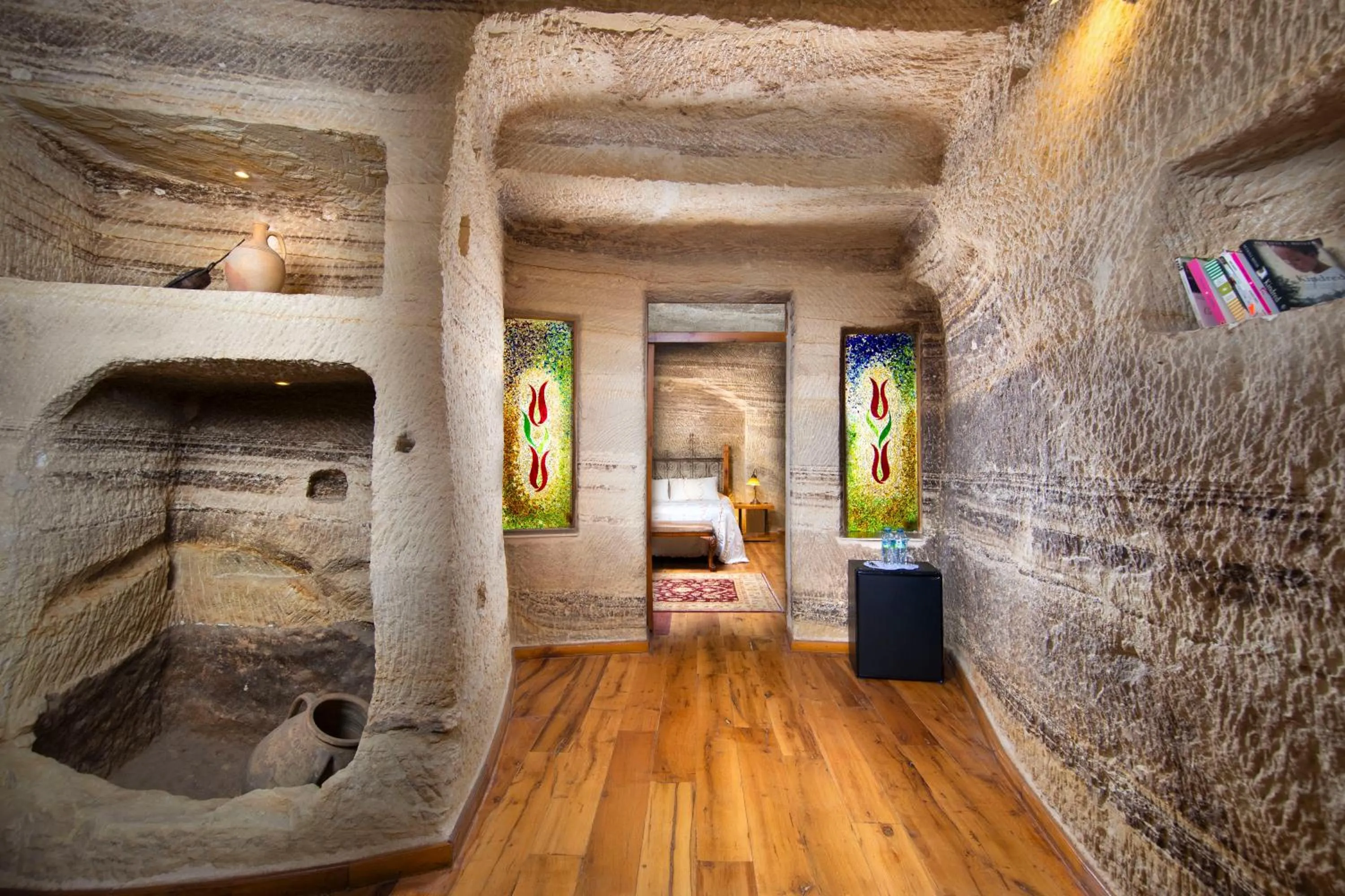 Bed in Terra Cave Hotel