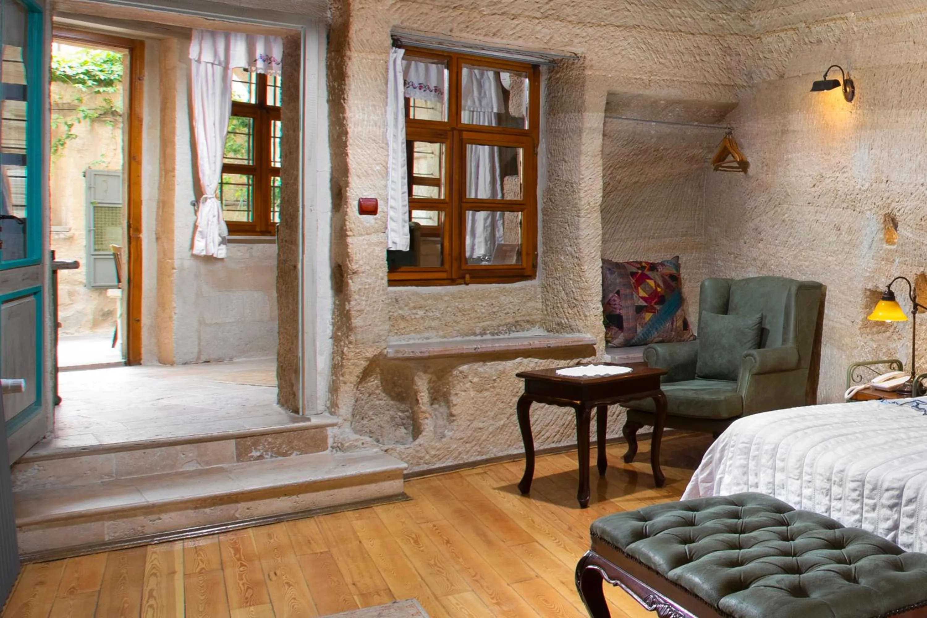 Bed in Terra Cave Hotel