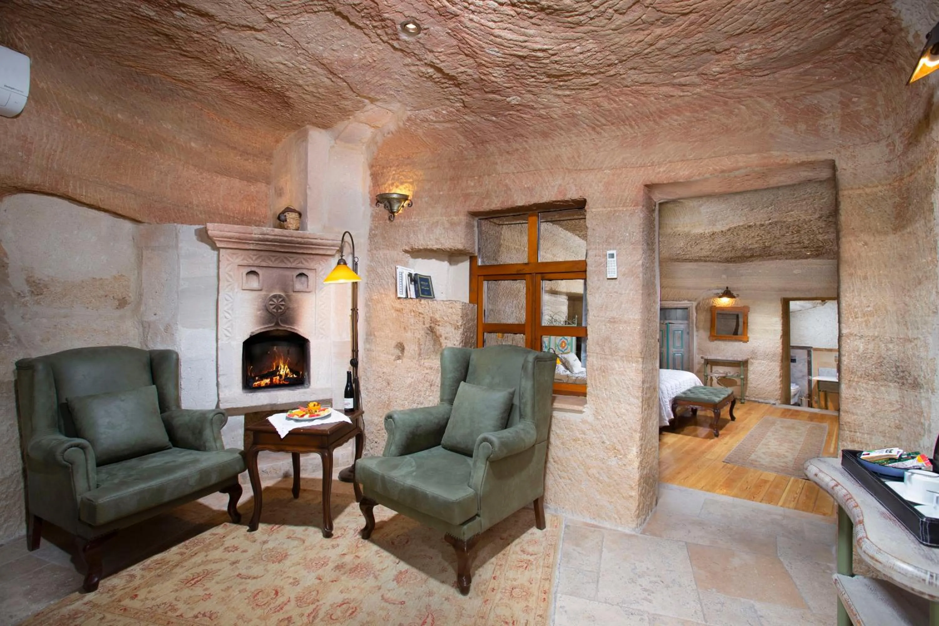 Seating area in Terra Cave Hotel