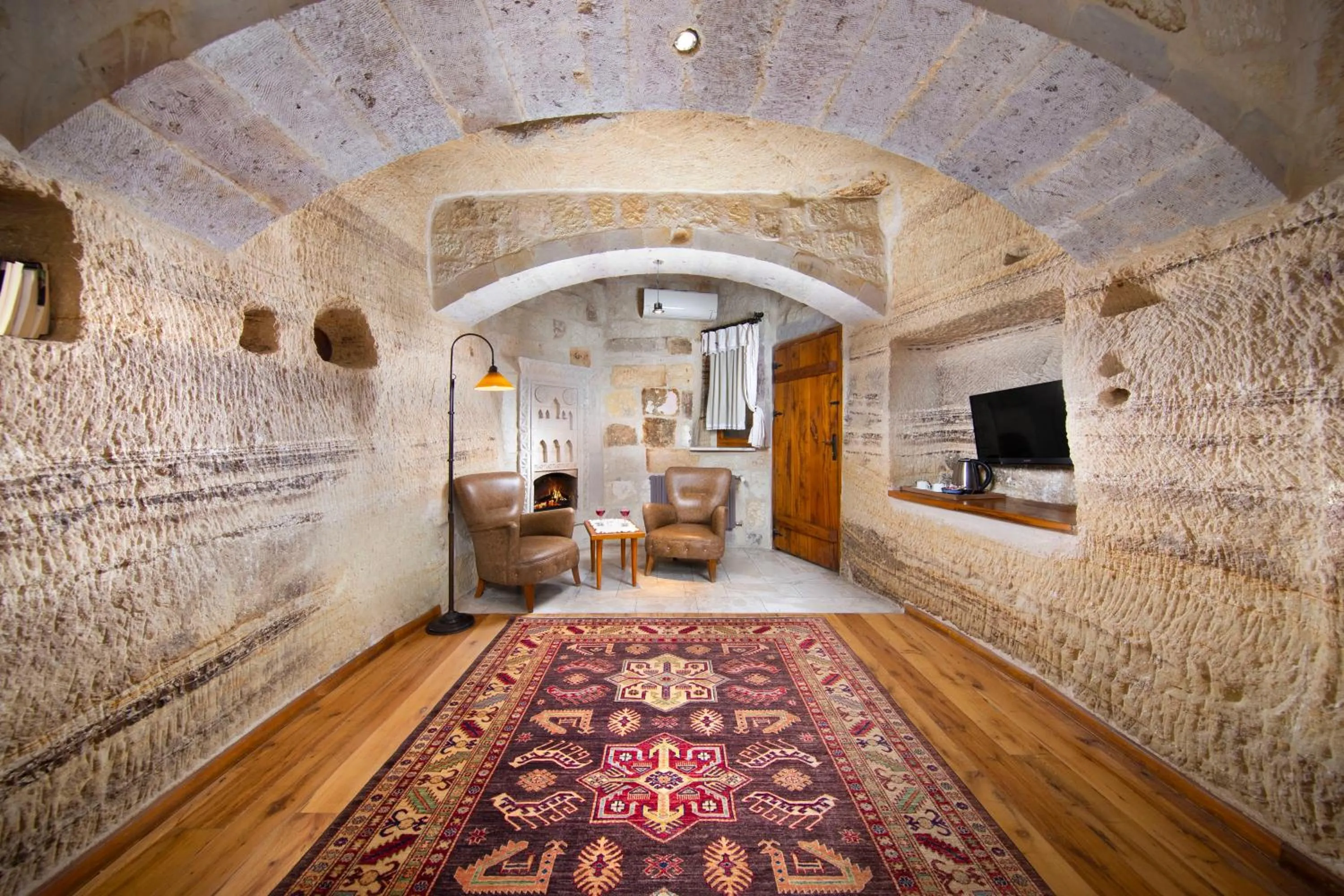 Seating area in Terra Cave Hotel