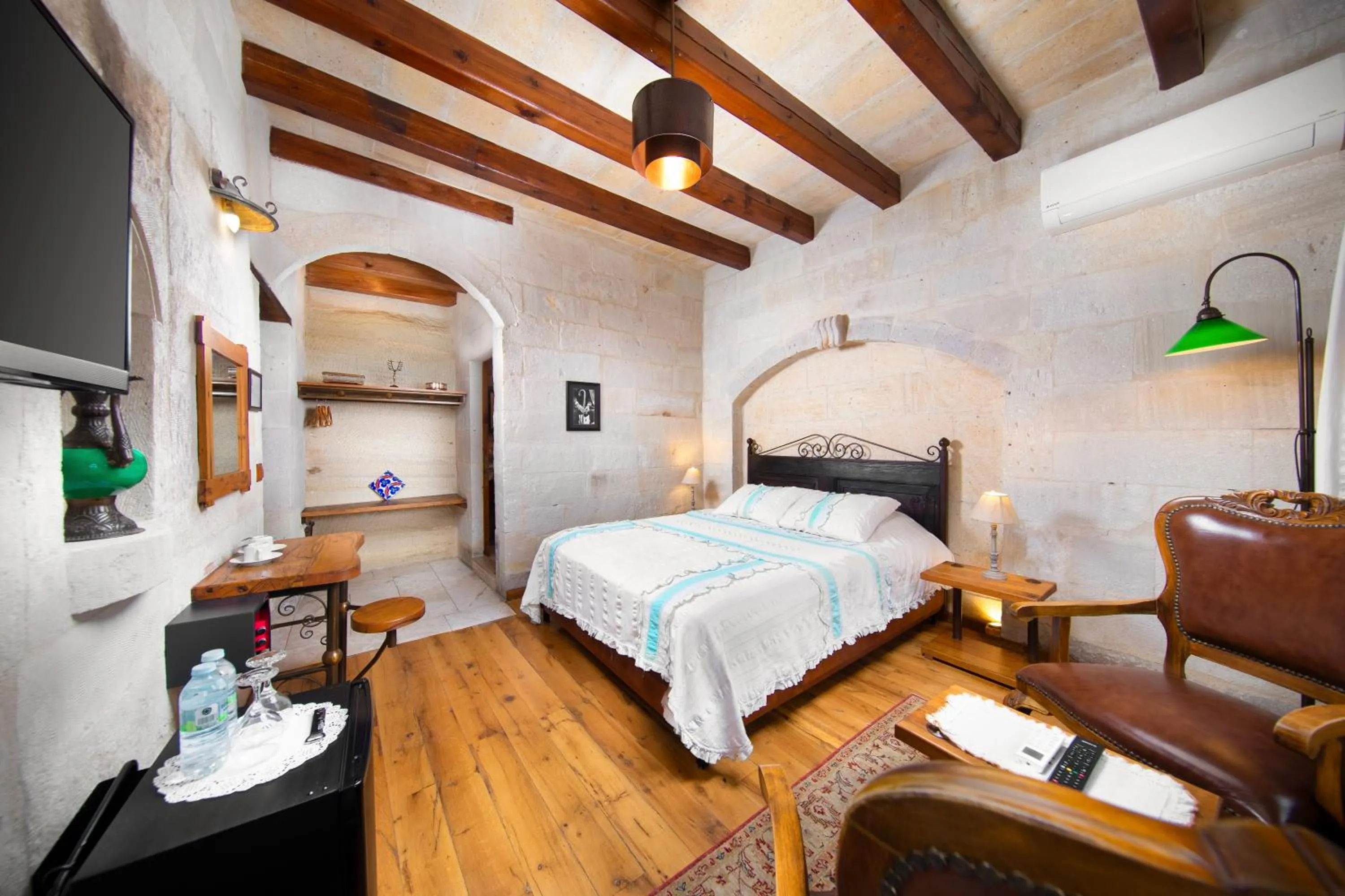 Bed in Terra Cave Hotel