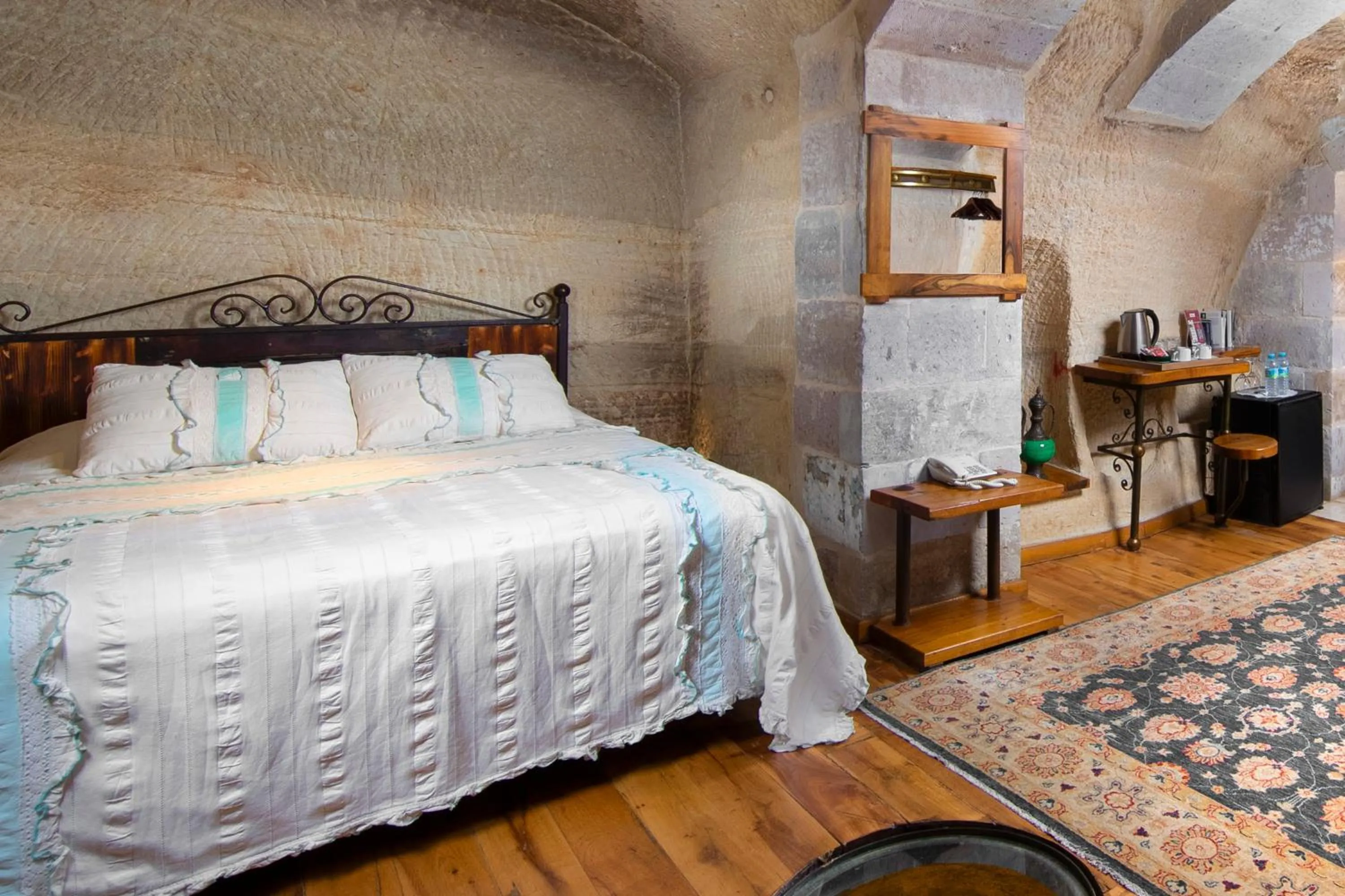 Bed in Terra Cave Hotel