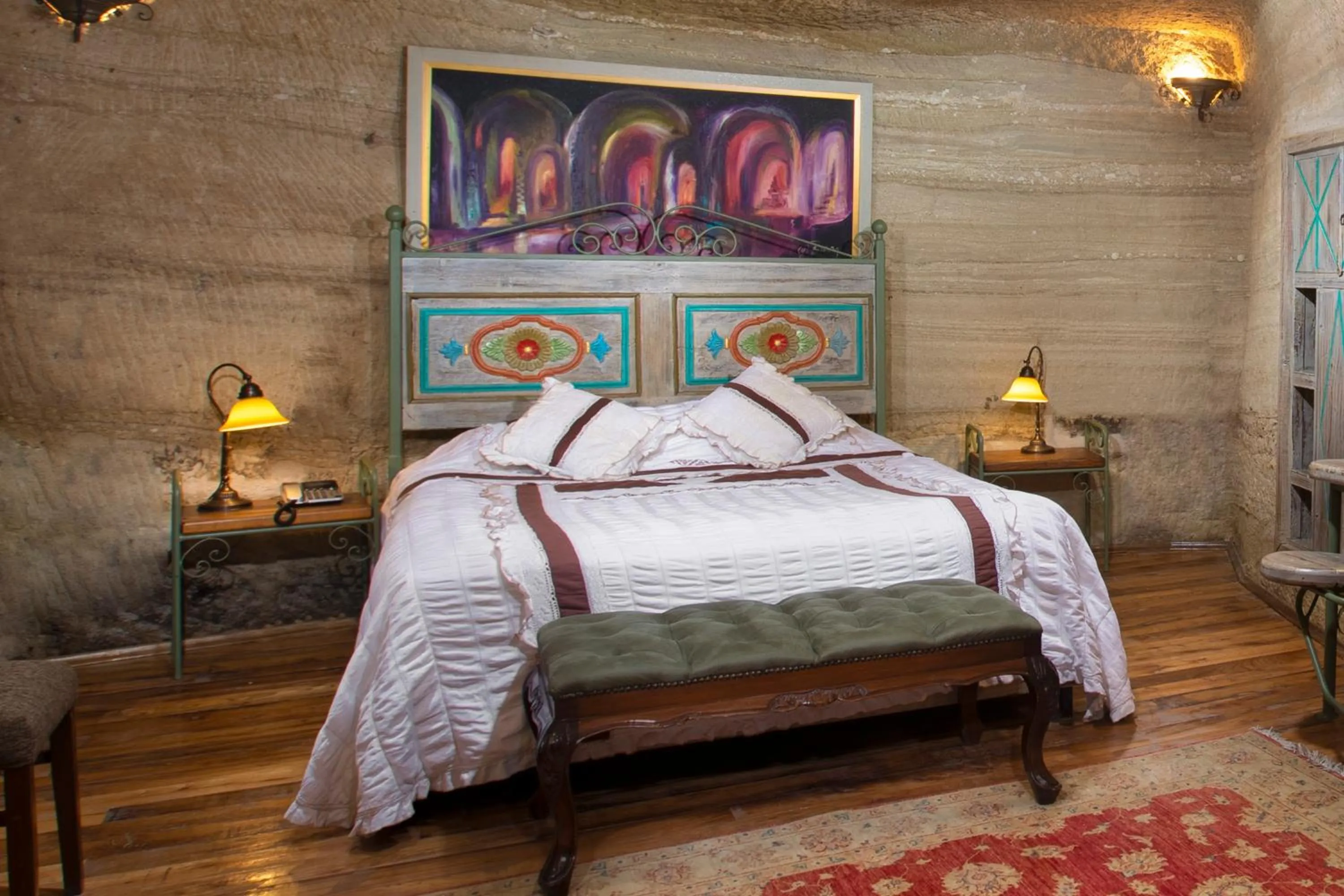 Bed in Terra Cave Hotel