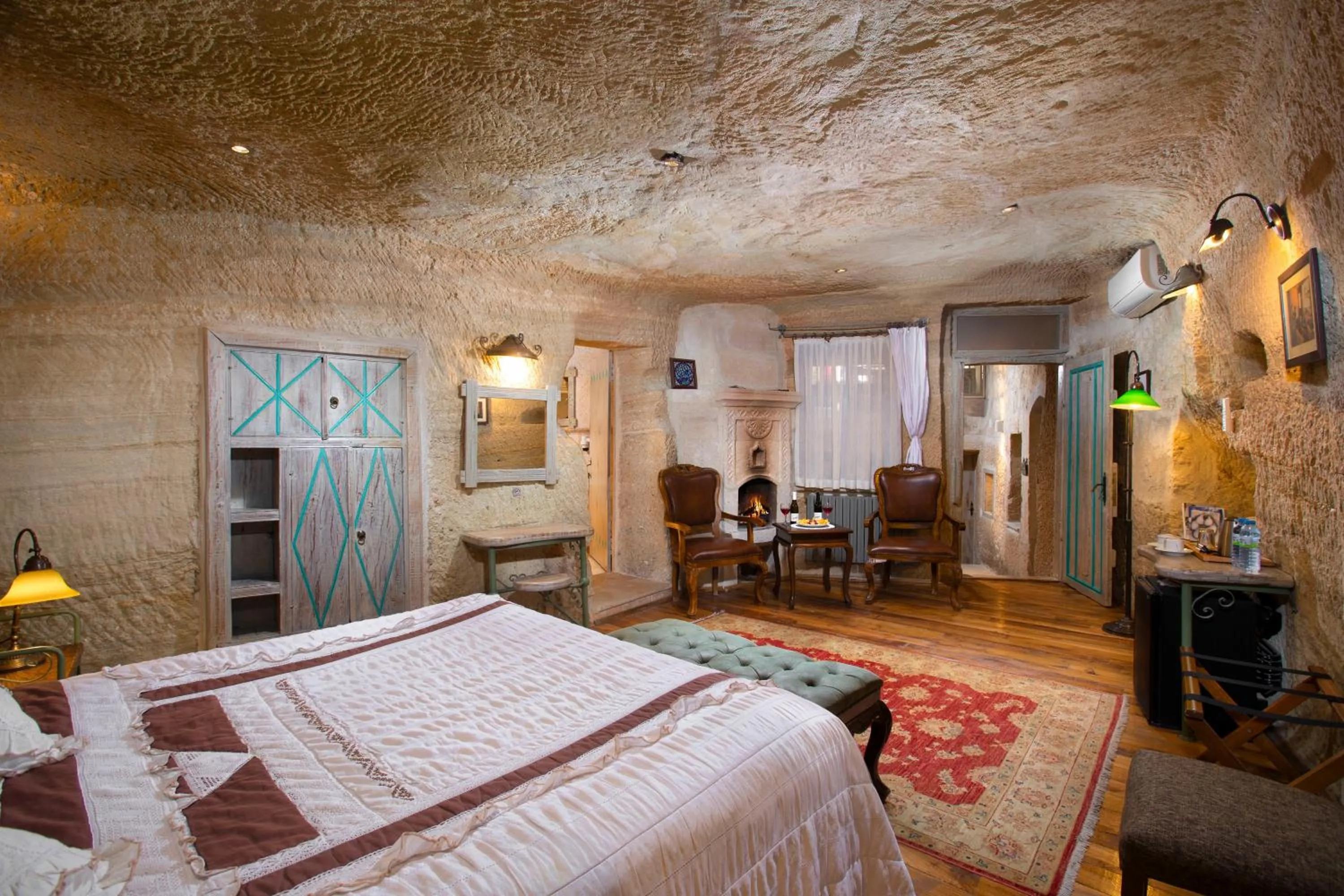 Bed in Terra Cave Hotel
