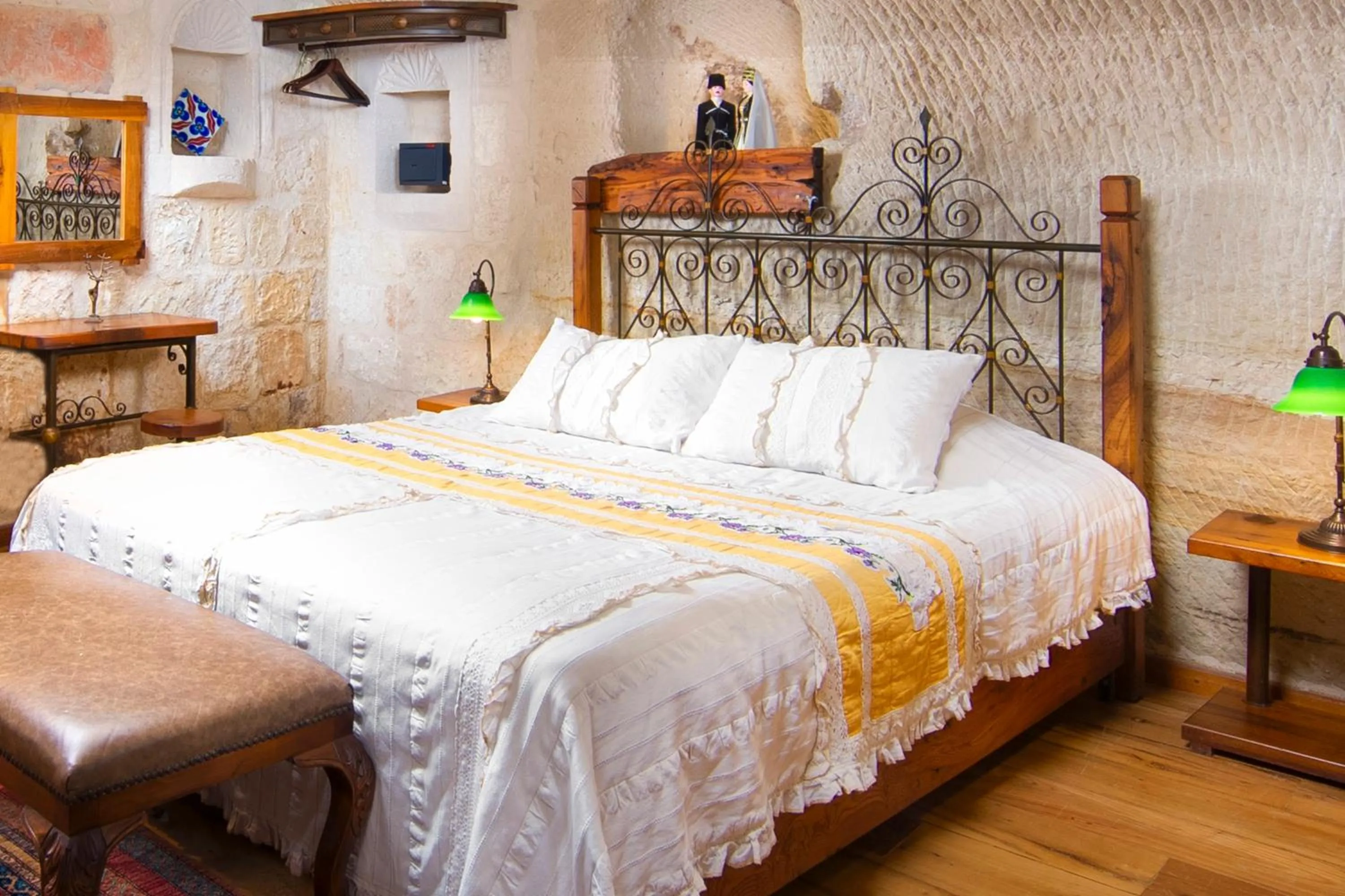 Bed in Terra Cave Hotel