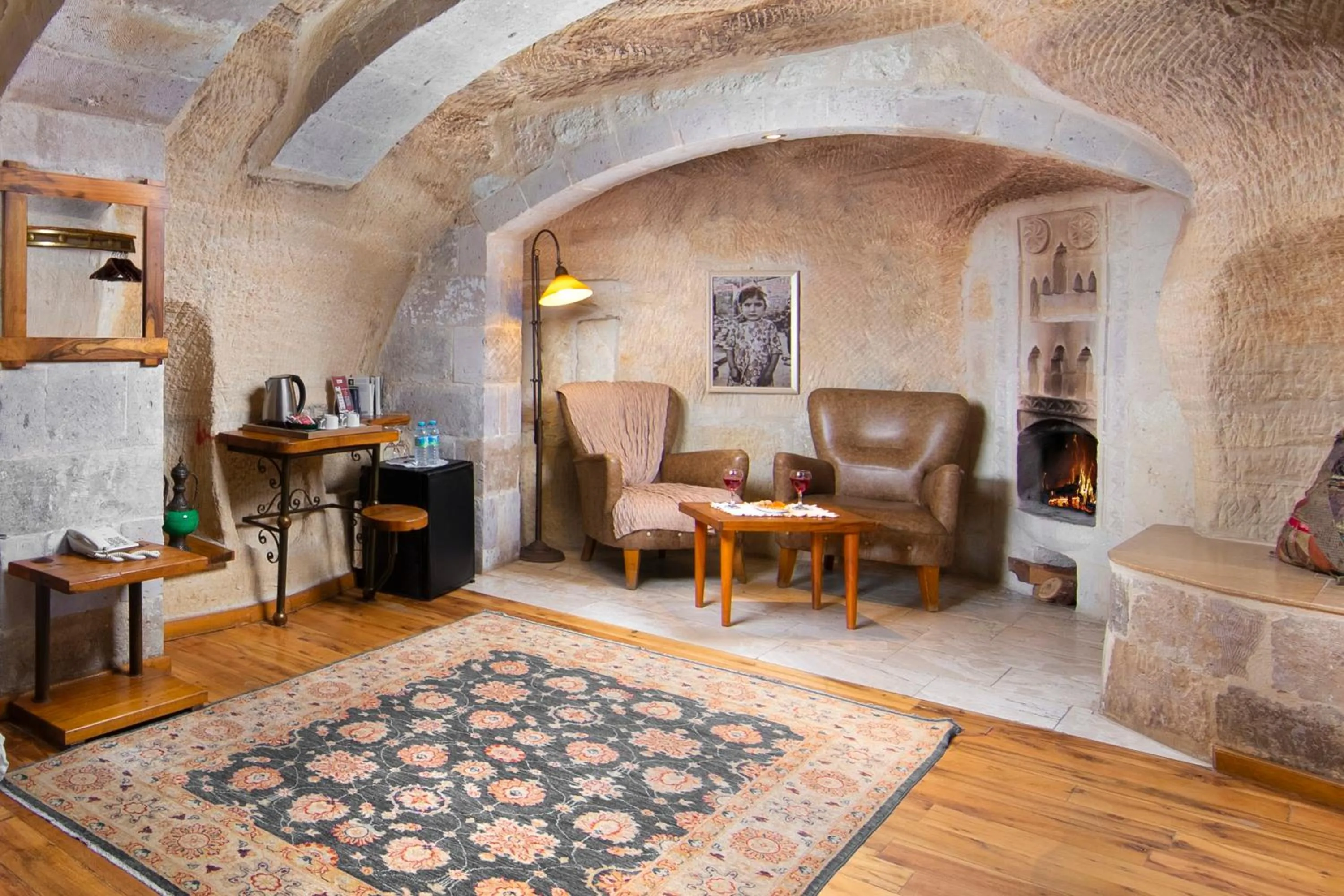 Seating area in Terra Cave Hotel