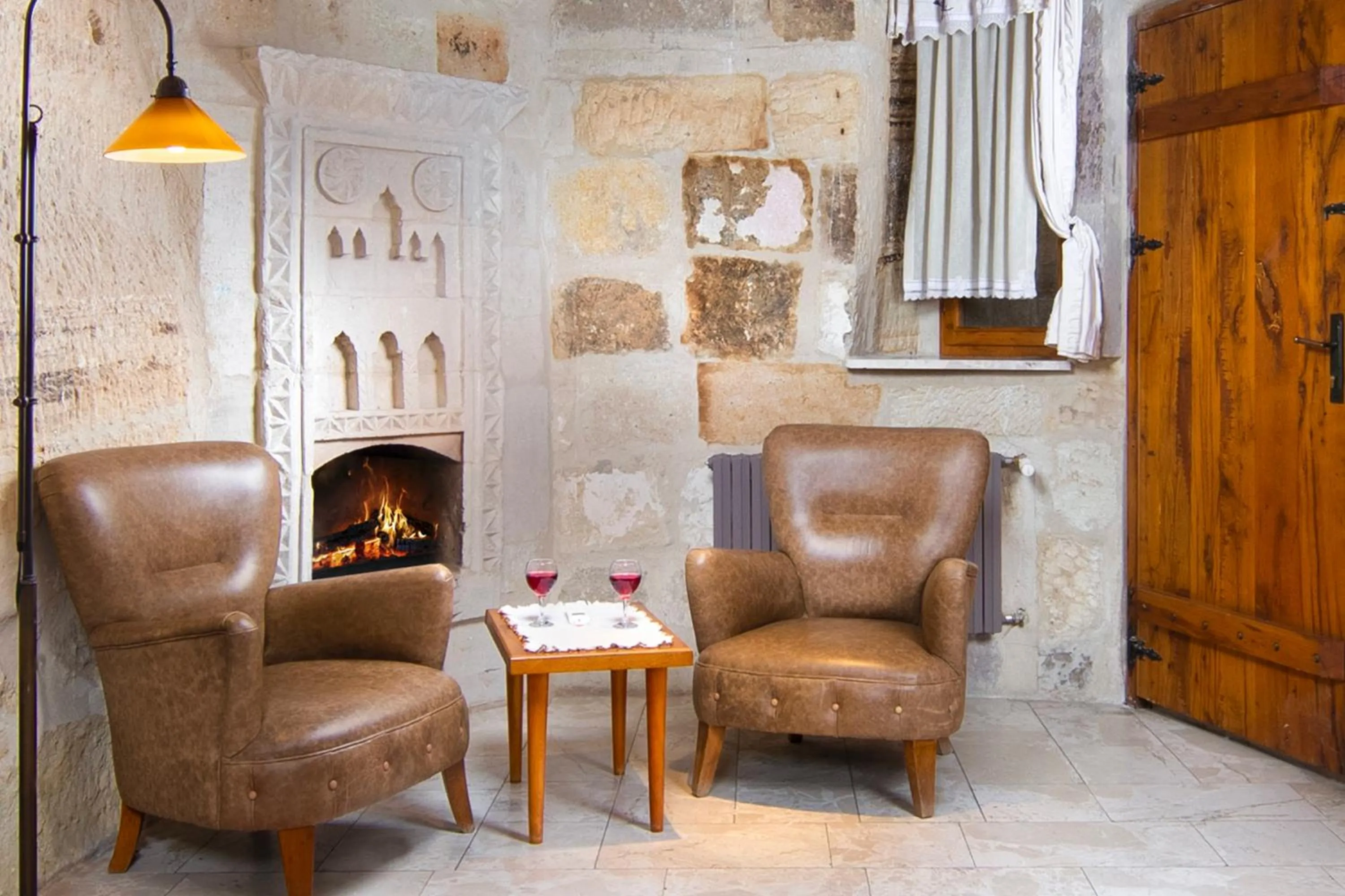 Seating area in Terra Cave Hotel