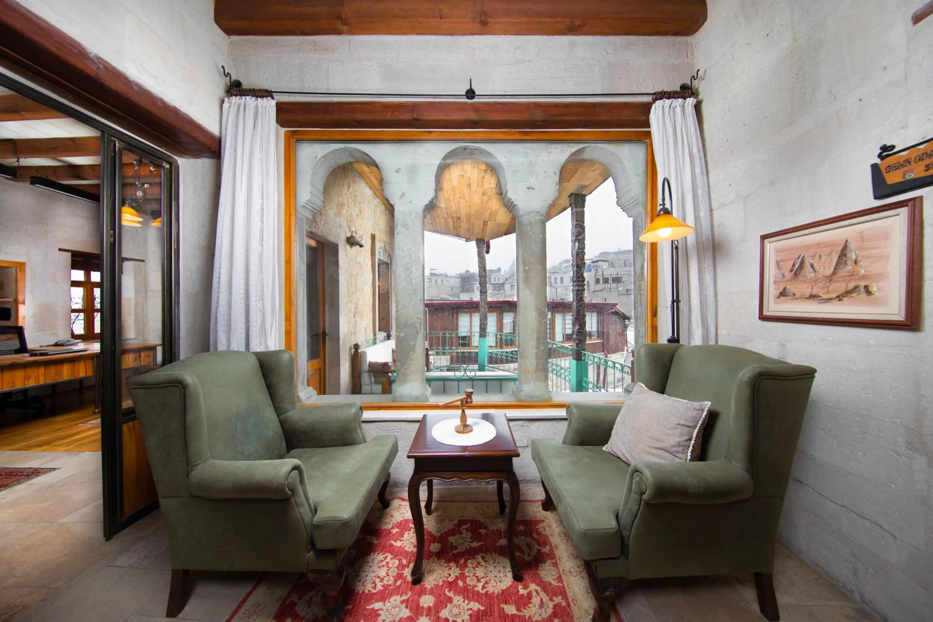 Seating area in Terra Cave Hotel