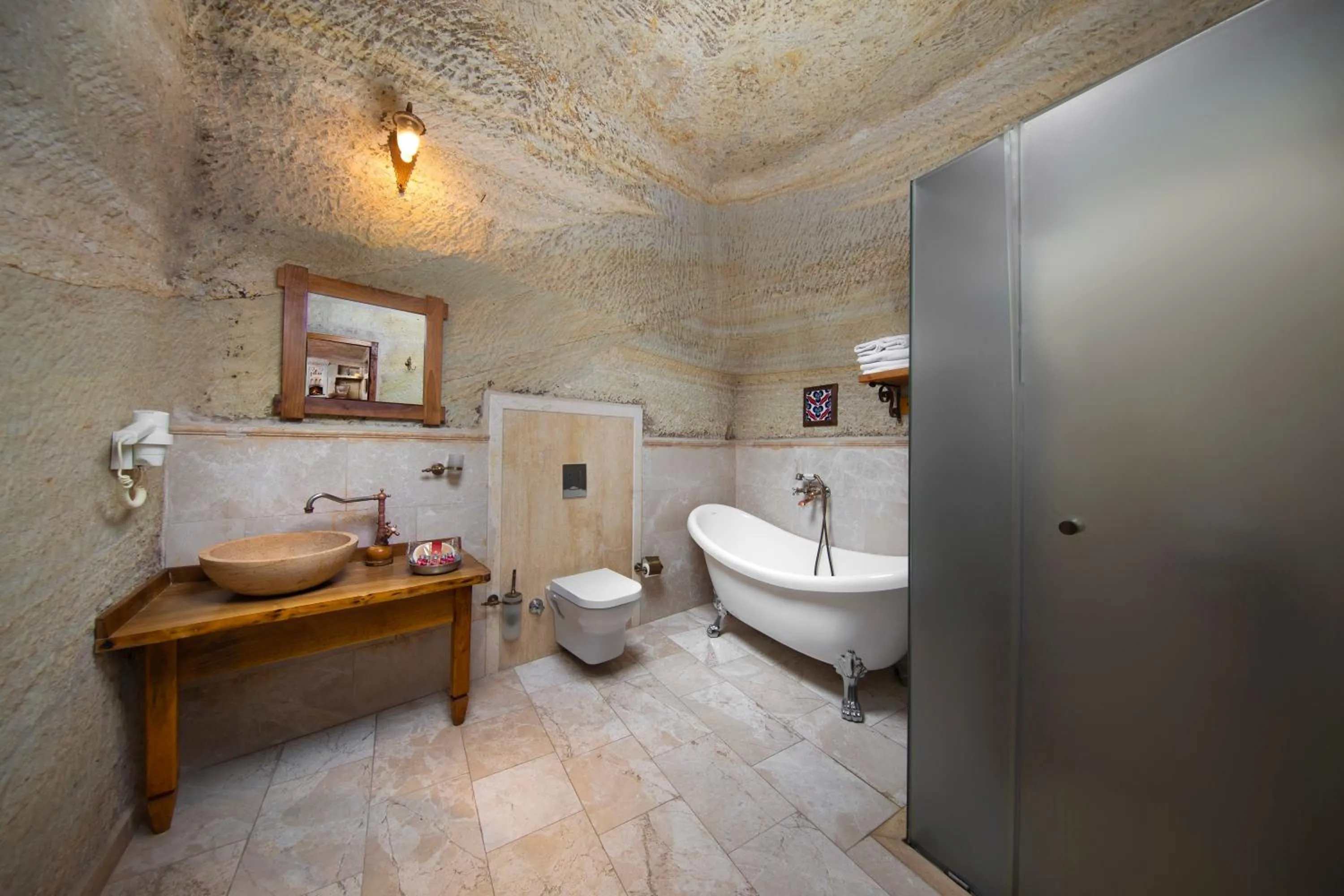 Bathroom in Terra Cave Hotel