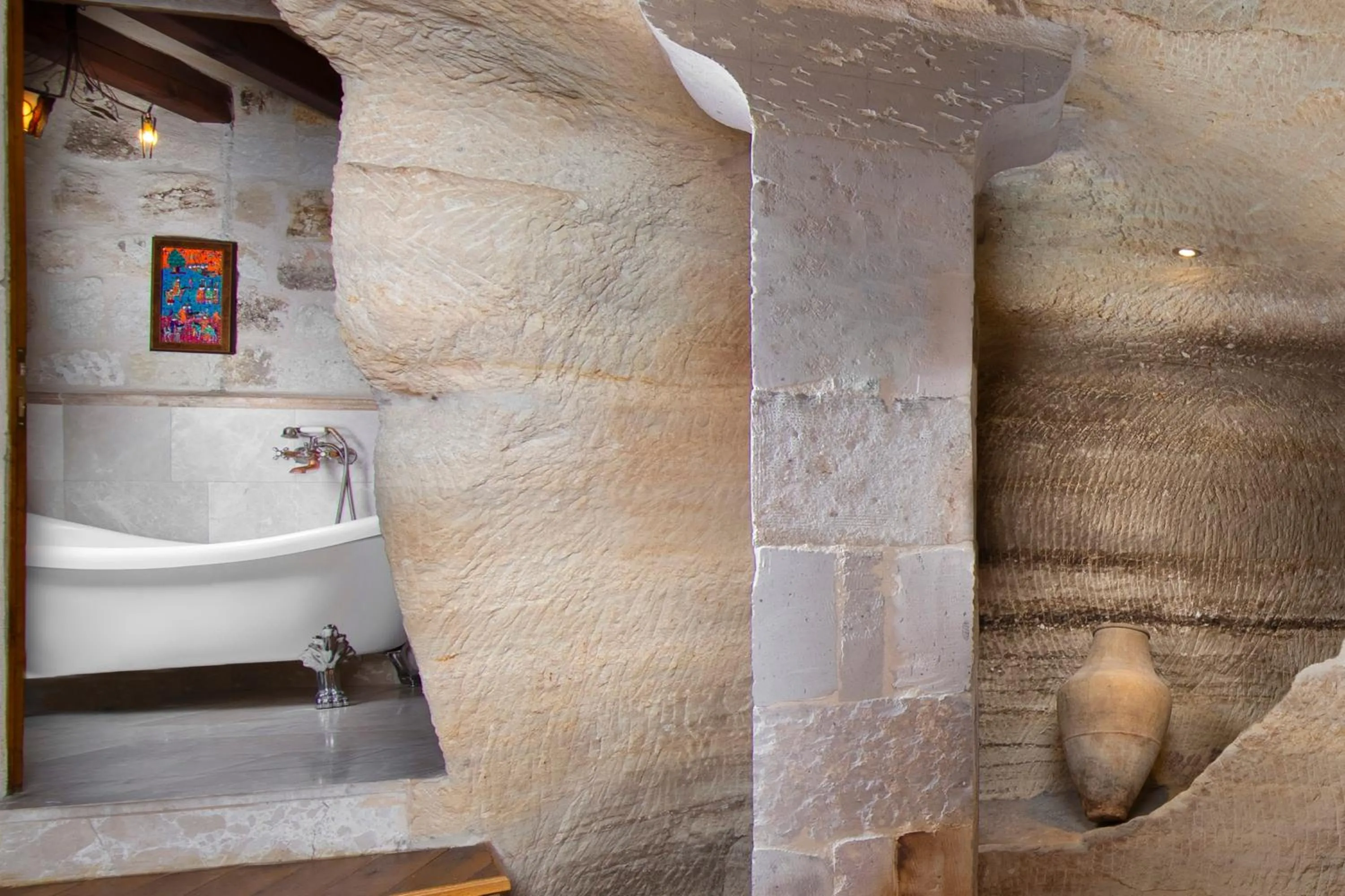 Bathroom in Terra Cave Hotel