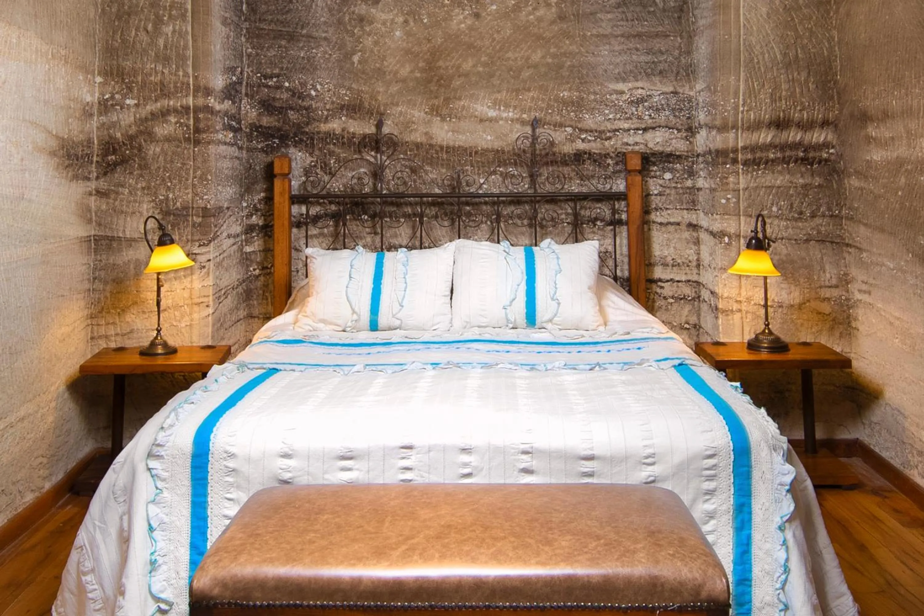 Bed in Terra Cave Hotel