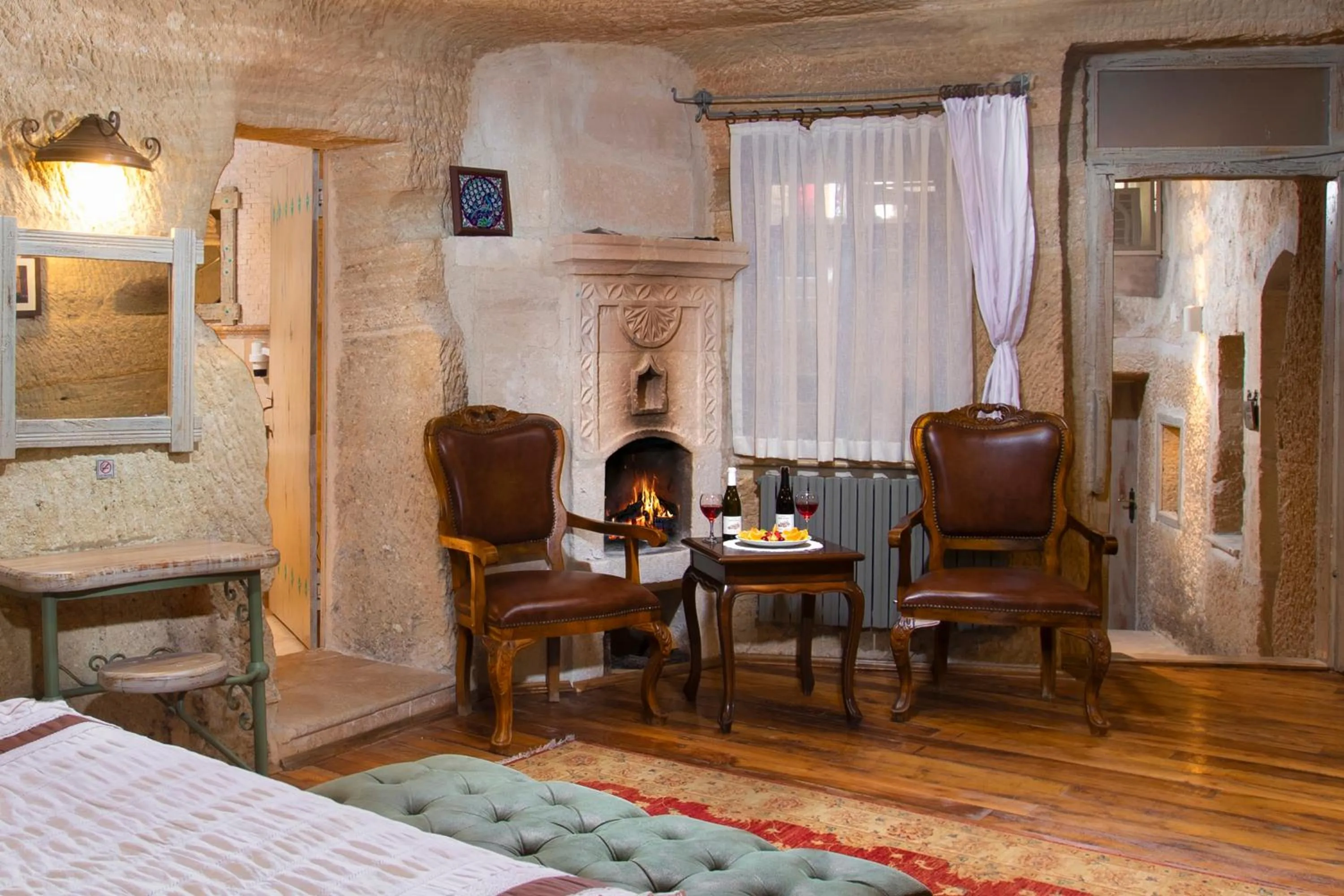 Bed in Terra Cave Hotel