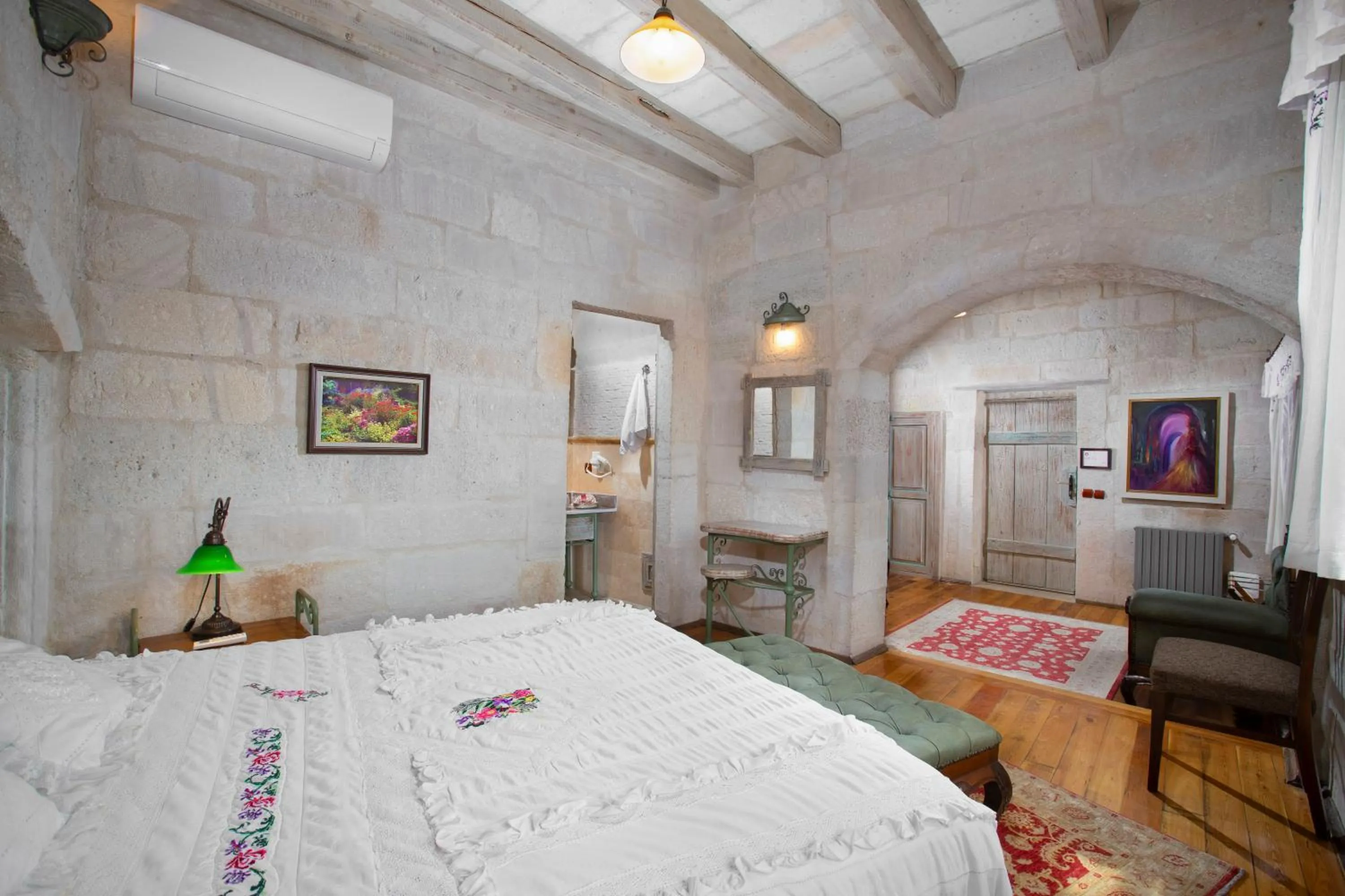 Bed in Terra Cave Hotel