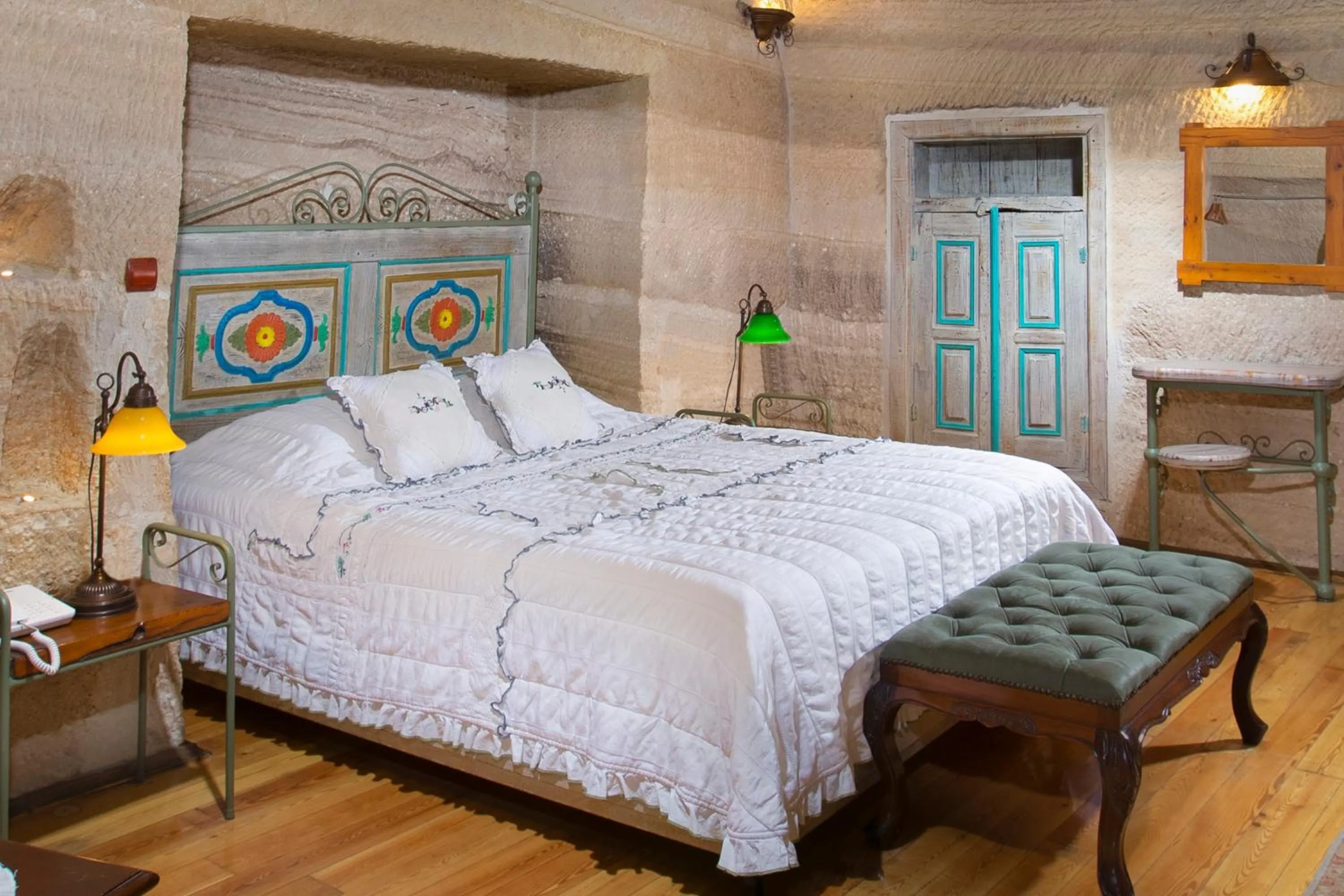 Bed in Terra Cave Hotel