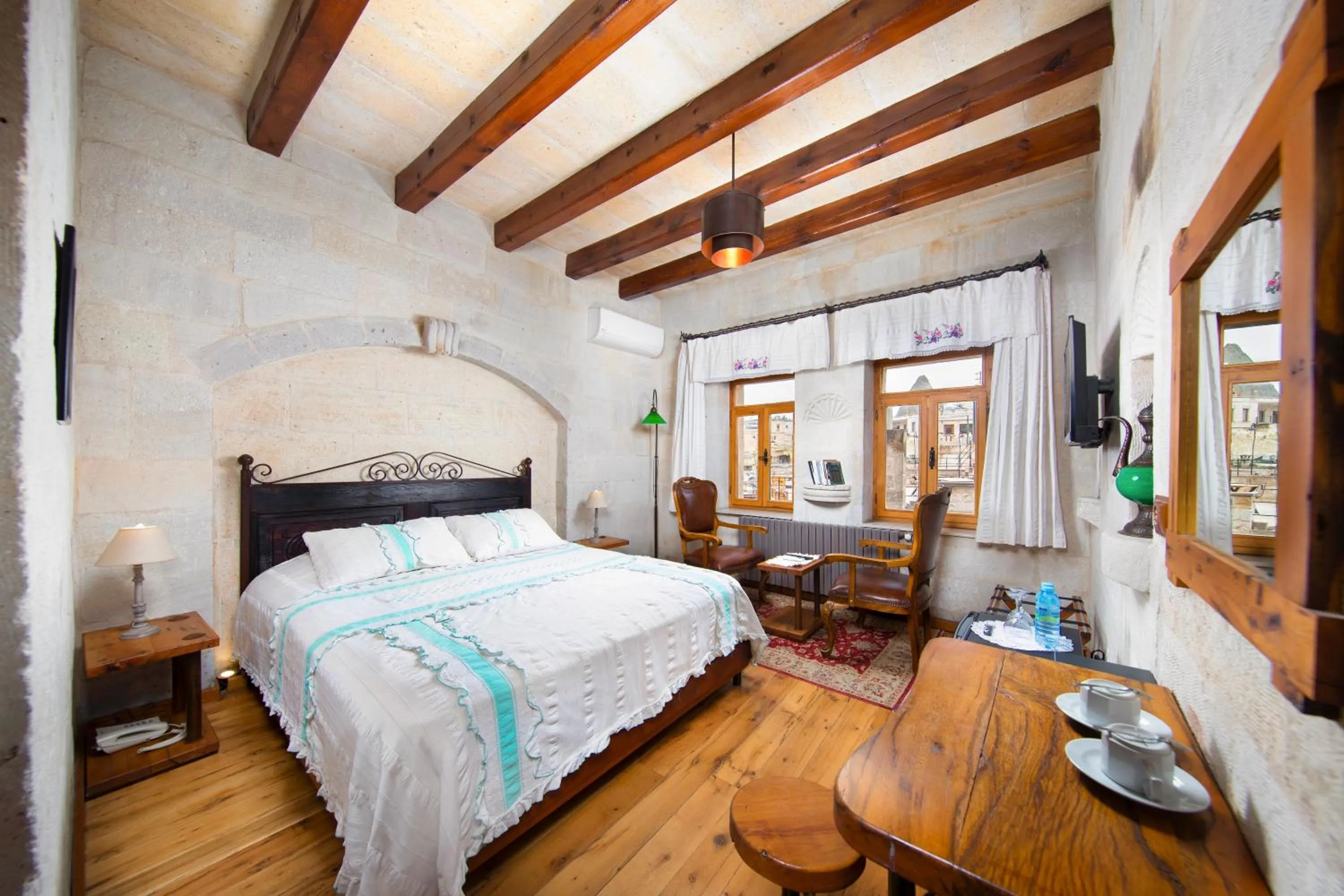 Bed in Terra Cave Hotel