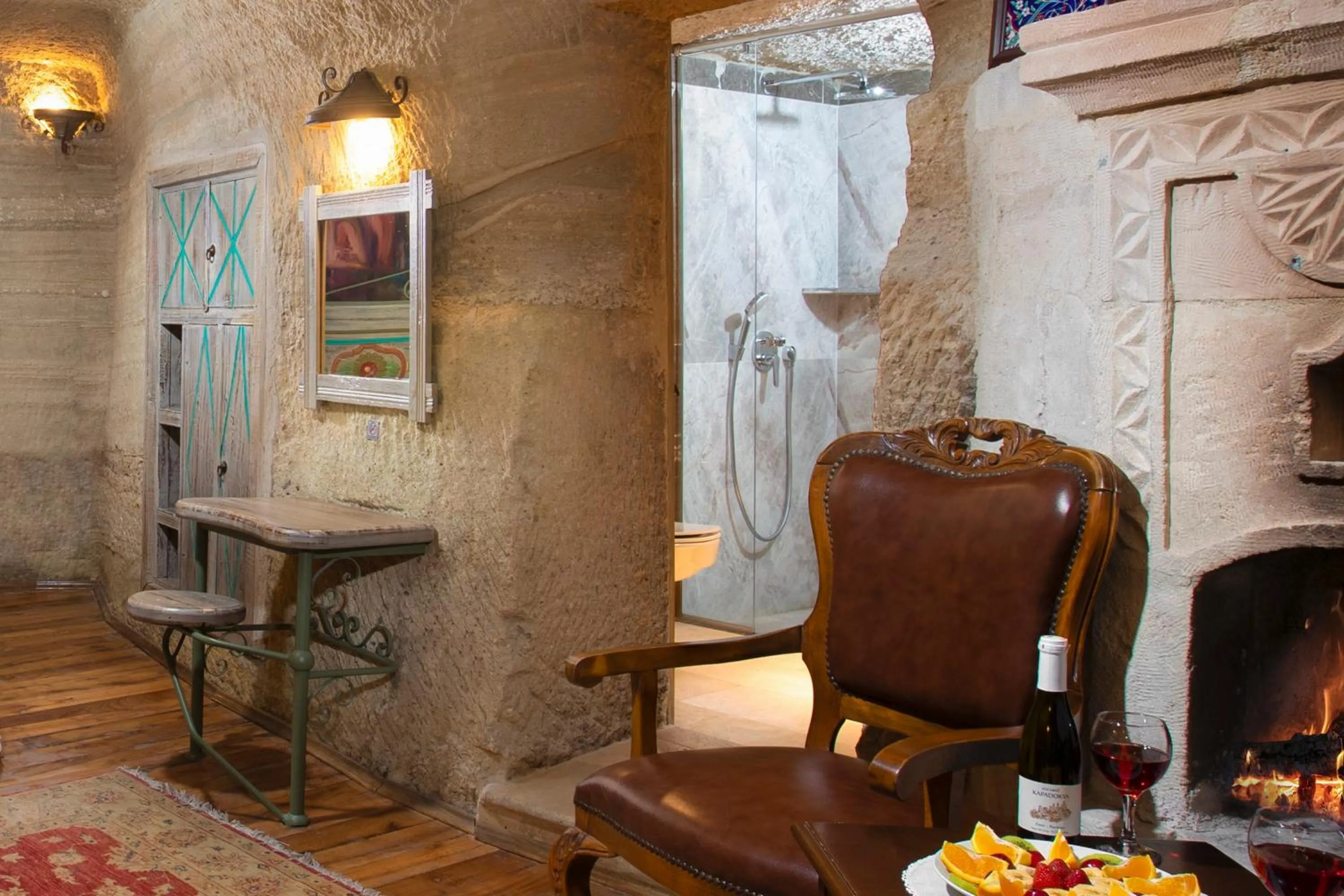 Bathroom in Terra Cave Hotel