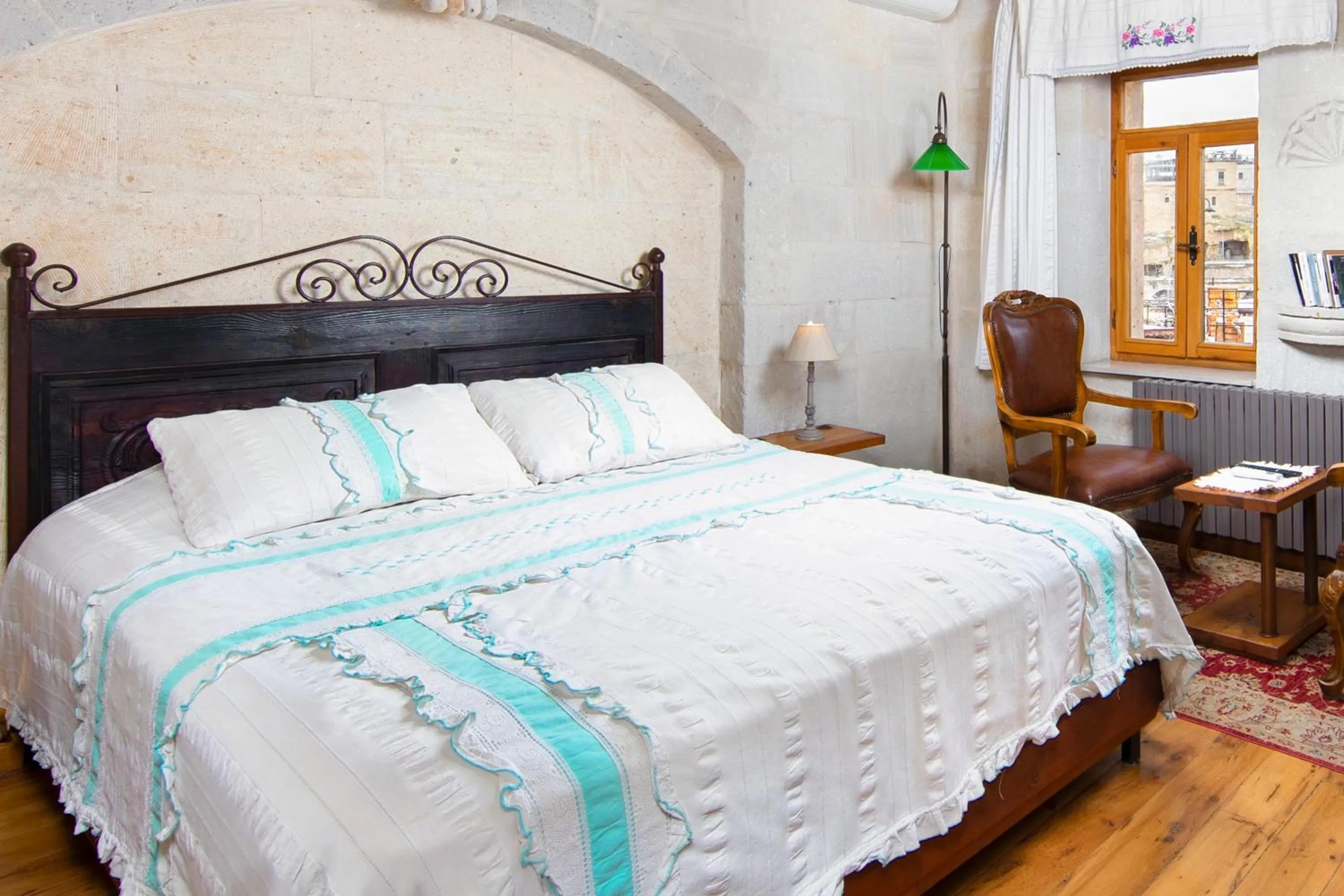 Bed in Terra Cave Hotel