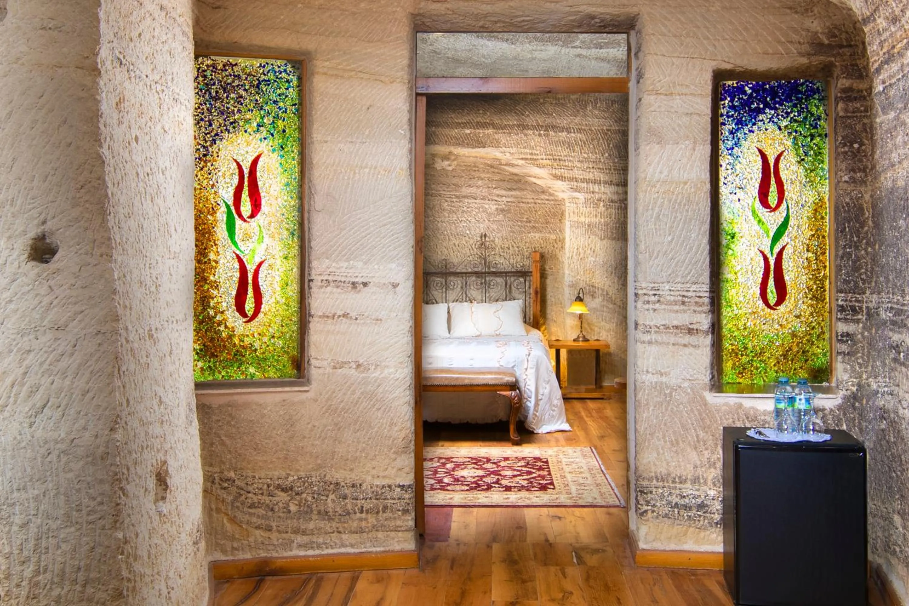 Bed in Terra Cave Hotel