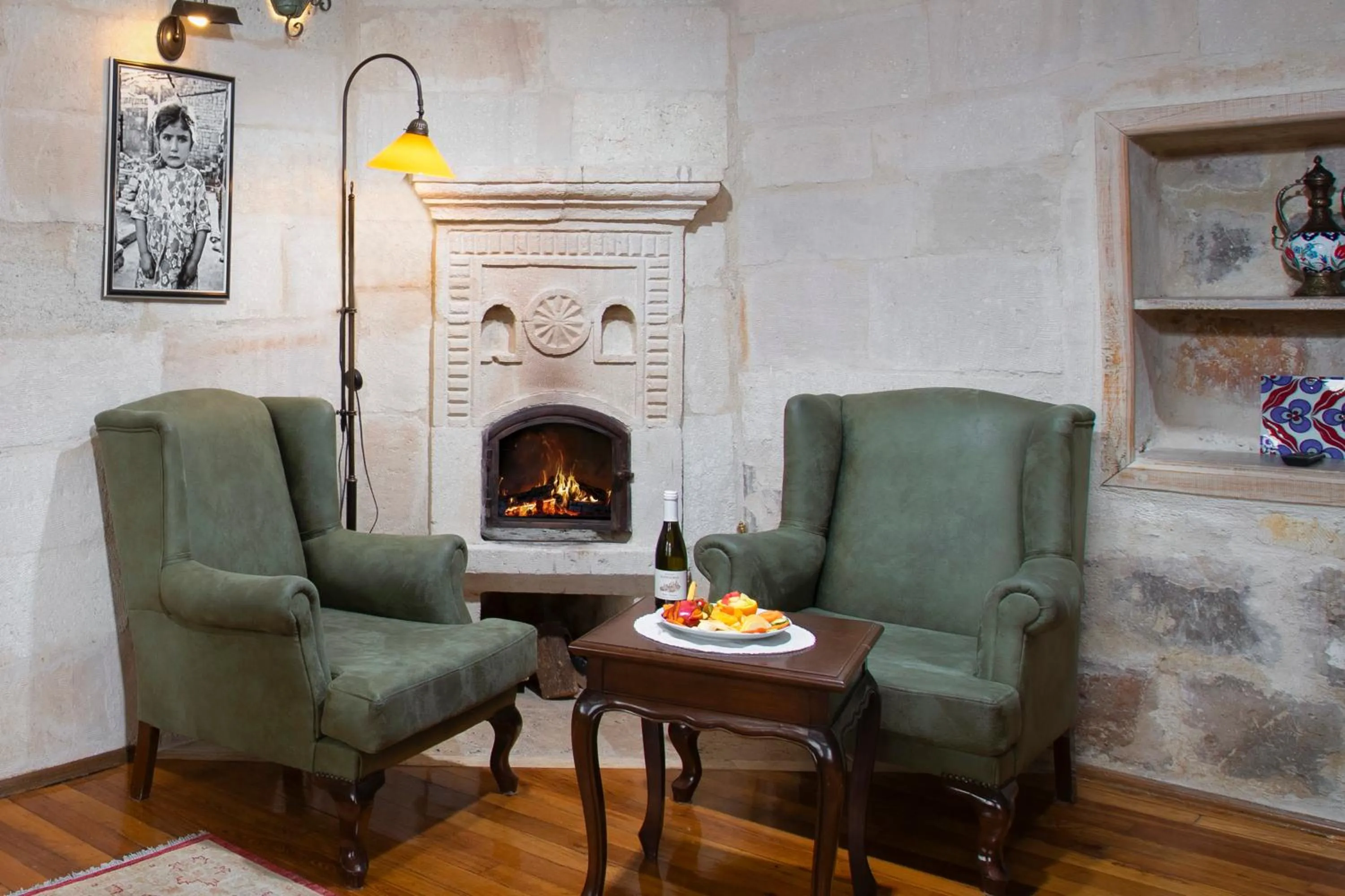 Seating area in Terra Cave Hotel