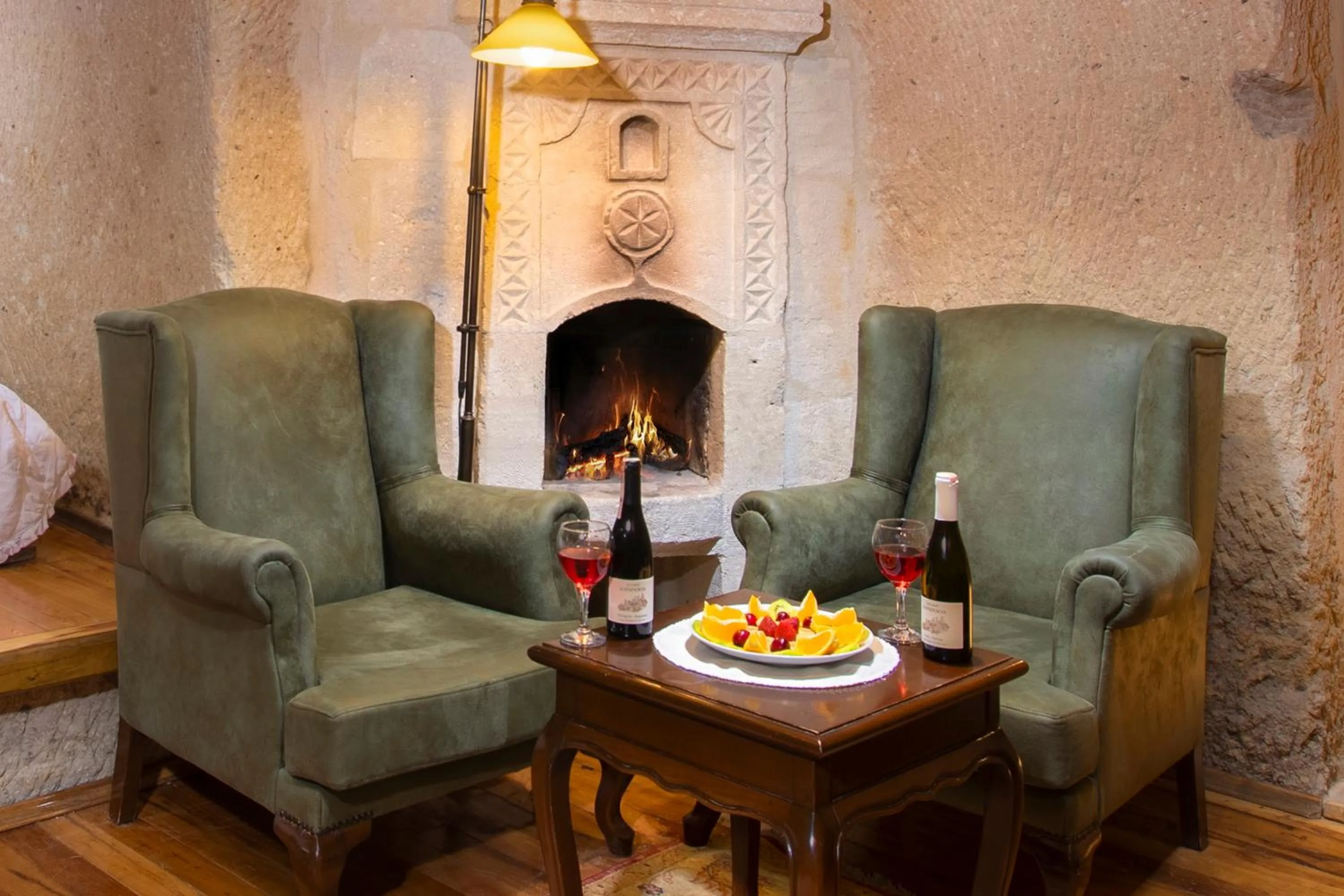 Seating area in Terra Cave Hotel
