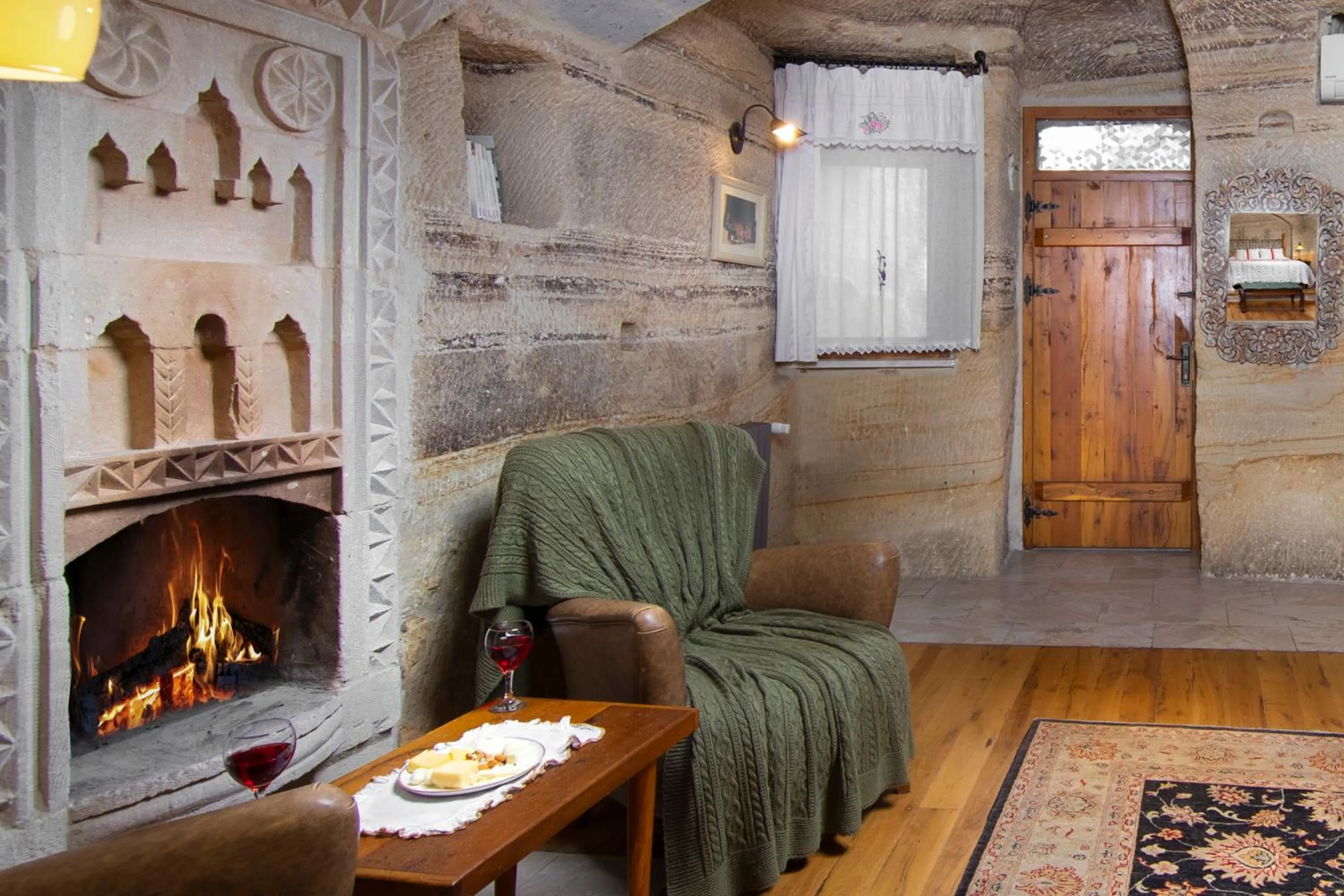 Seating area in Terra Cave Hotel