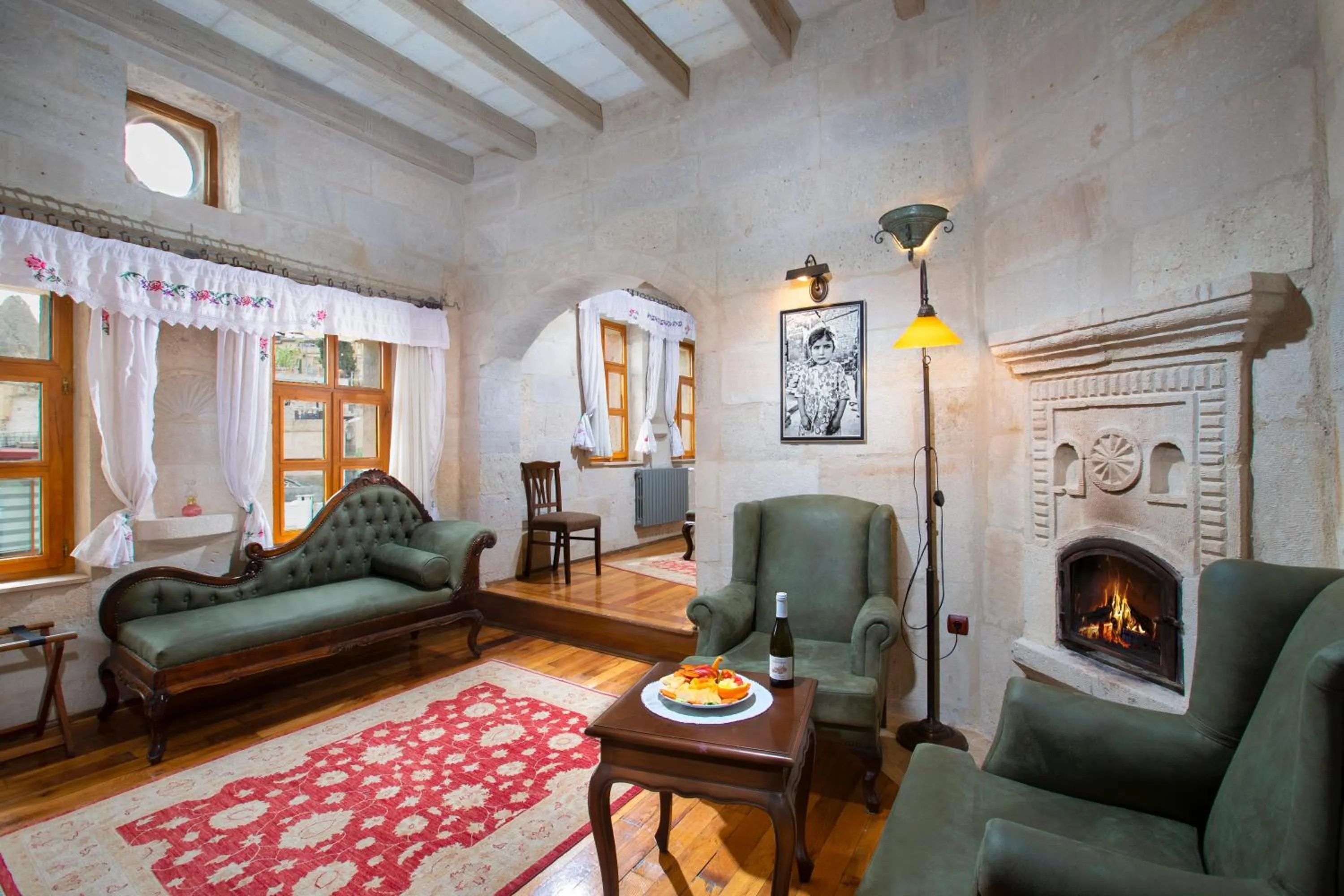 Bed in Terra Cave Hotel