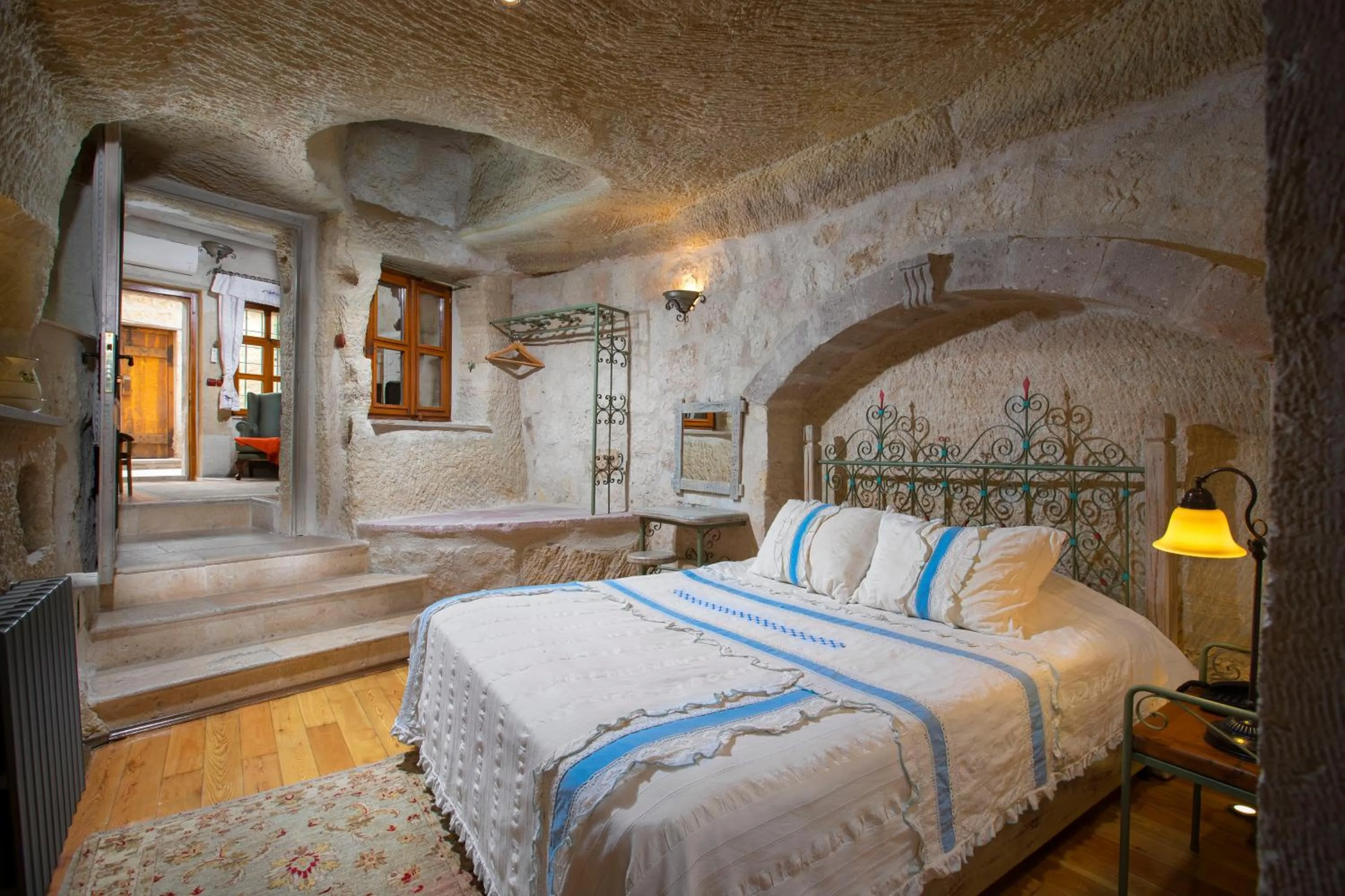 Bed in Terra Cave Hotel