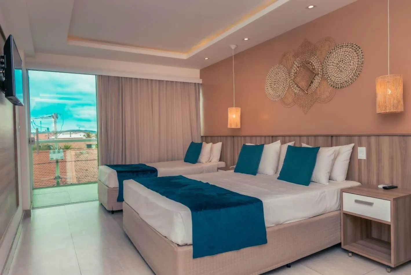 Bed in Paradiso Peró Praia Hotel