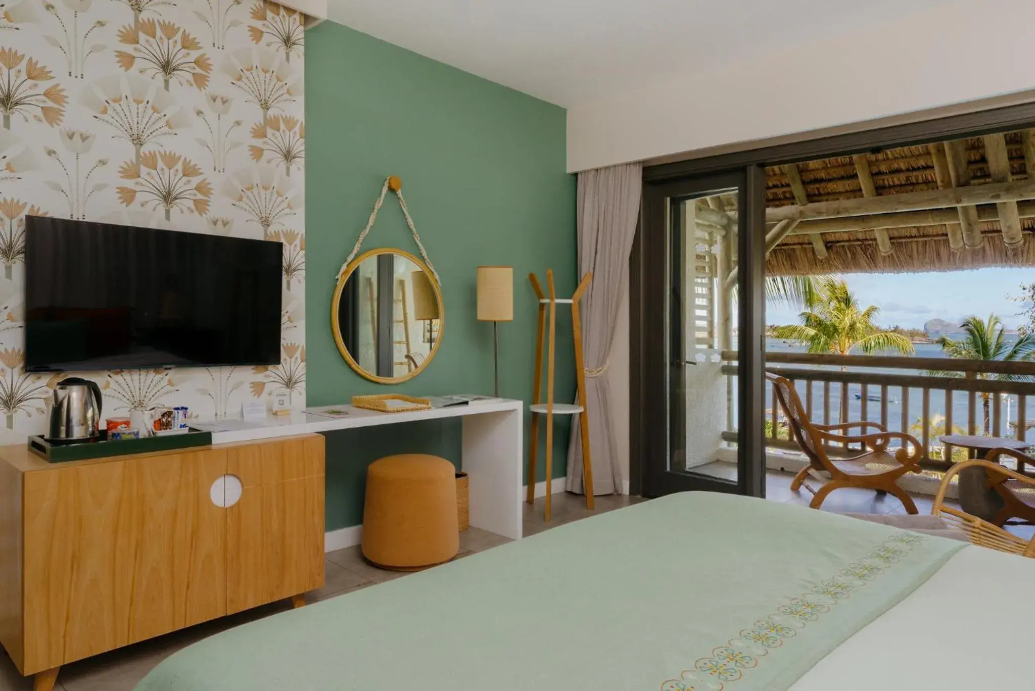 Balcony/Terrace, Bed in Veranda Paul et Virginie Hotel & Spa - Adults Only Balcony/Terrace, Bed in Veranda Paul et Virginie Hotel & Spa - Adults Only