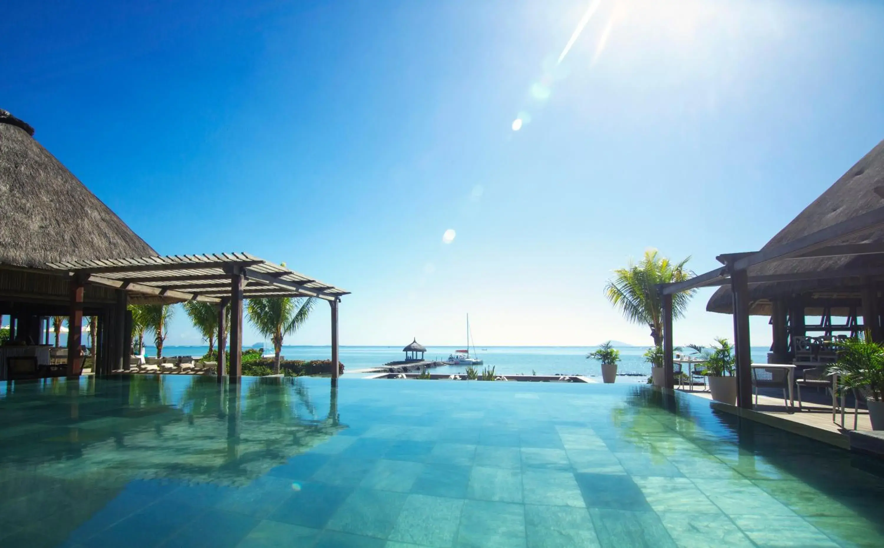 Pool view in Veranda Paul et Virginie Hotel & Spa - Adults Only Pool view in Veranda Paul et Virginie Hotel & Spa - Adults Only