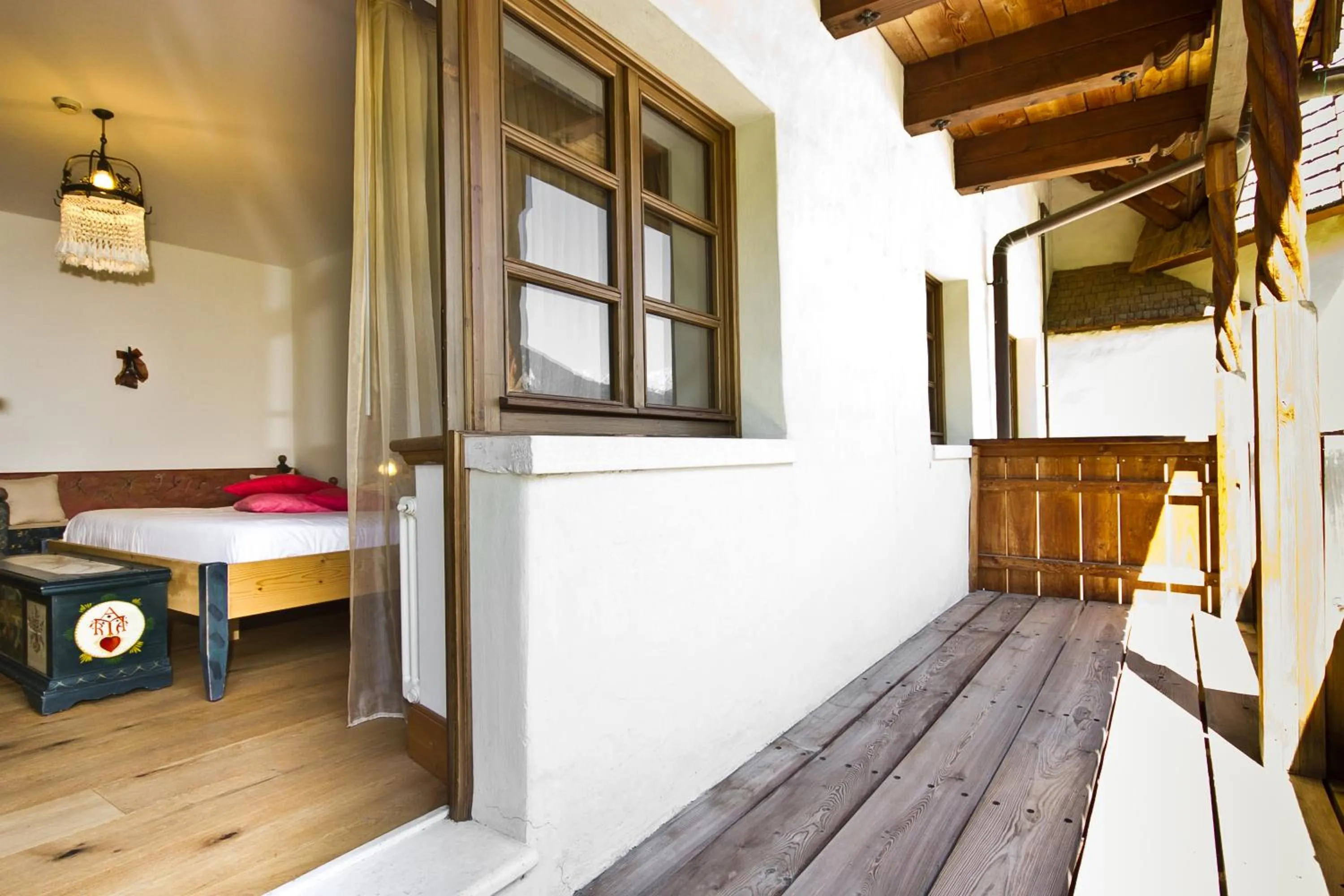 Balcony/Terrace, Bed in Hotel Edelhof
